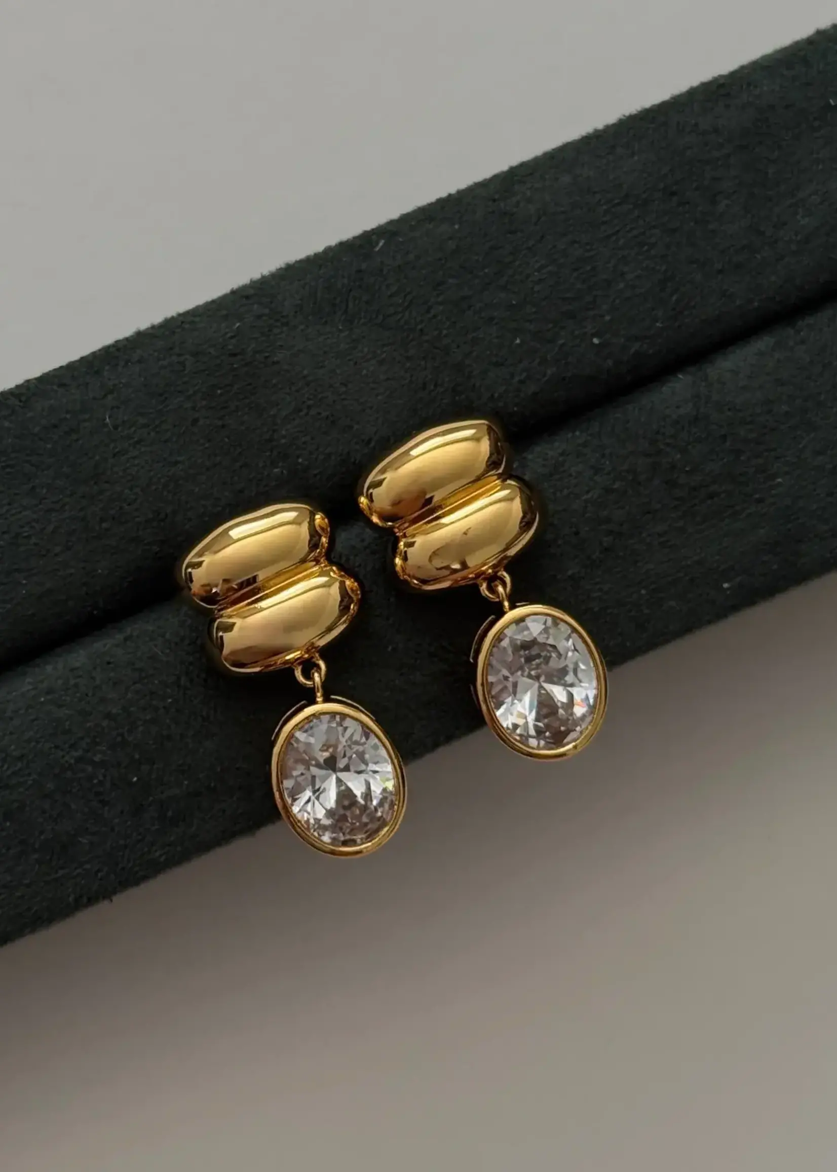 NAMASTE JEWELRY Brianna Oval Drop Earrings