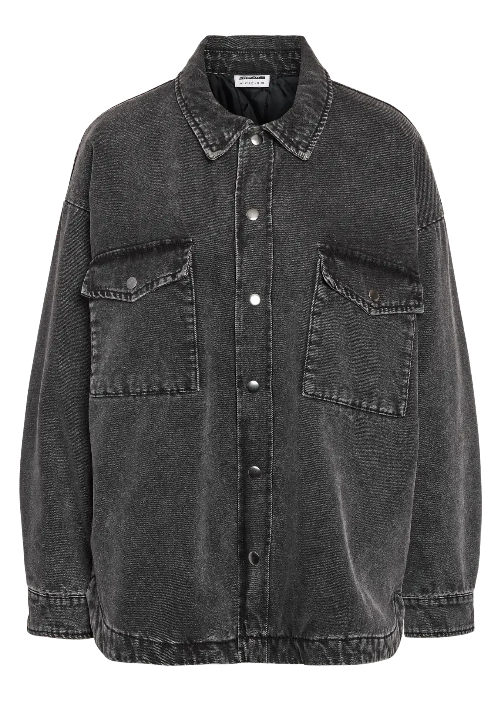 NOISY MAY NMPEYTON Quilted Denim Overshirt