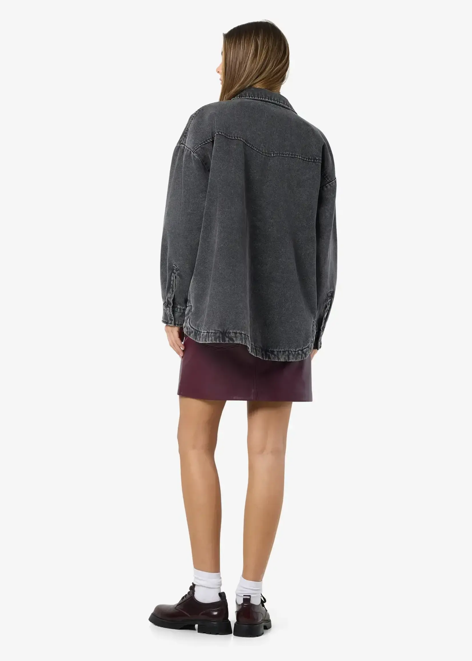 NOISY MAY NMPEYTON Quilted Denim Overshirt