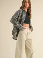 MIOU MUSE Leopard Stretch Shacket