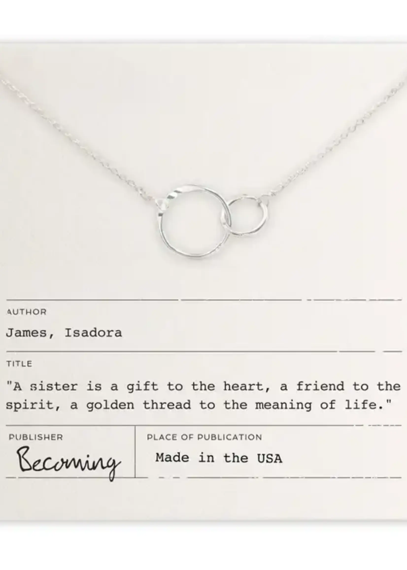 BECOMING JEWELRY Sister Necklace, 16"
