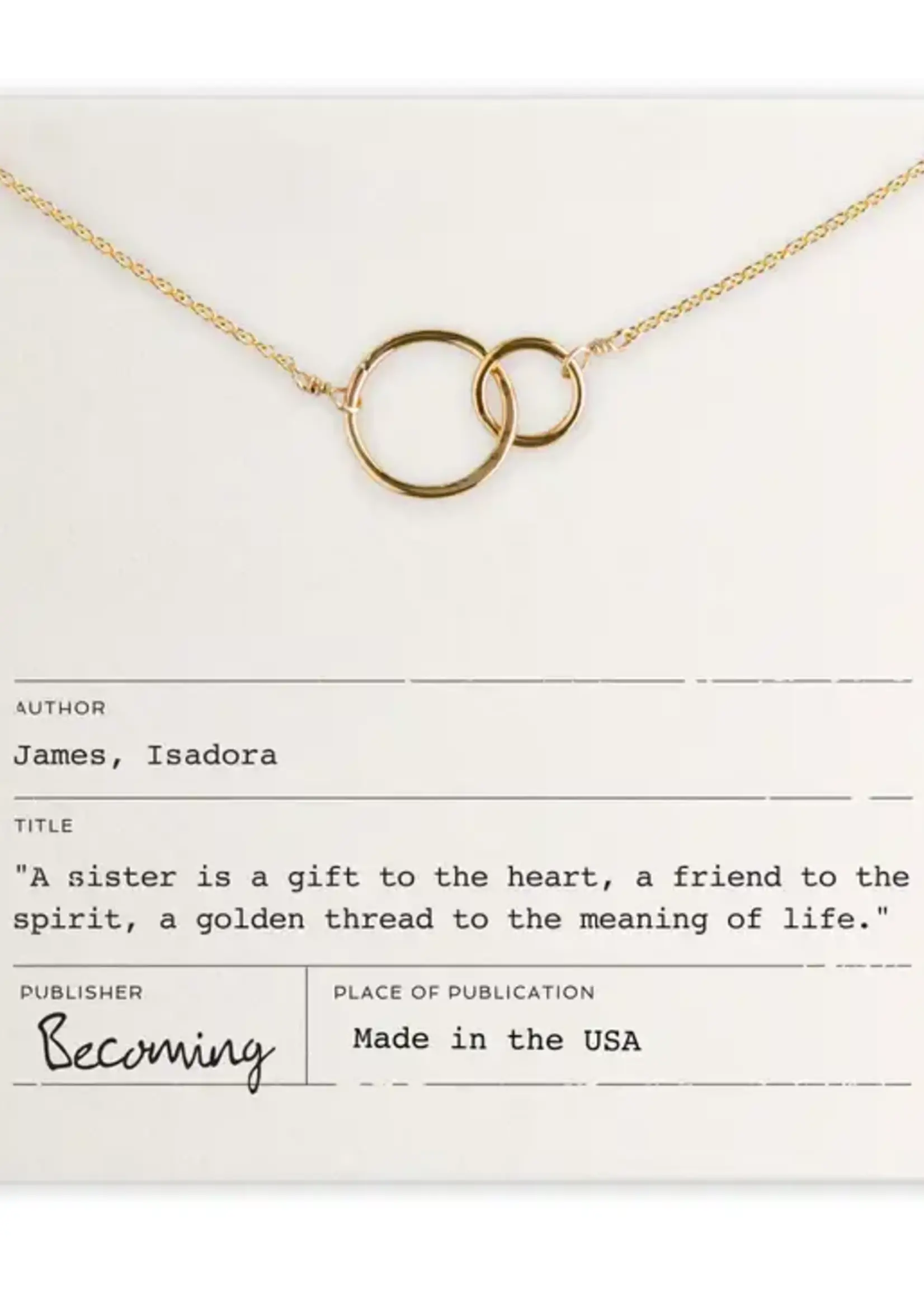 BECOMING JEWELRY Sister Necklace, 16"