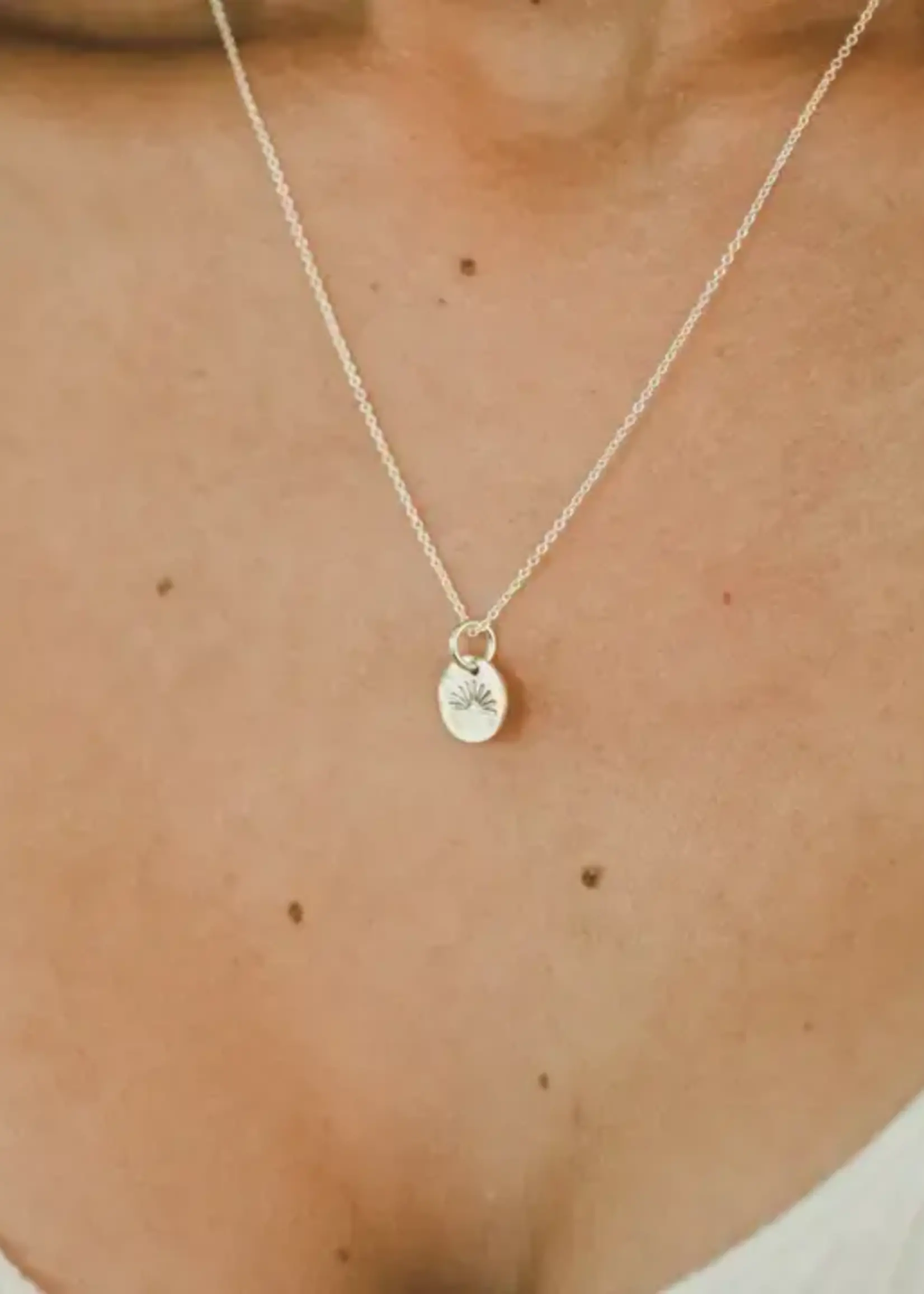BECOMING JEWELRY You Are My Sunshine necklace, 18" Gold Fill