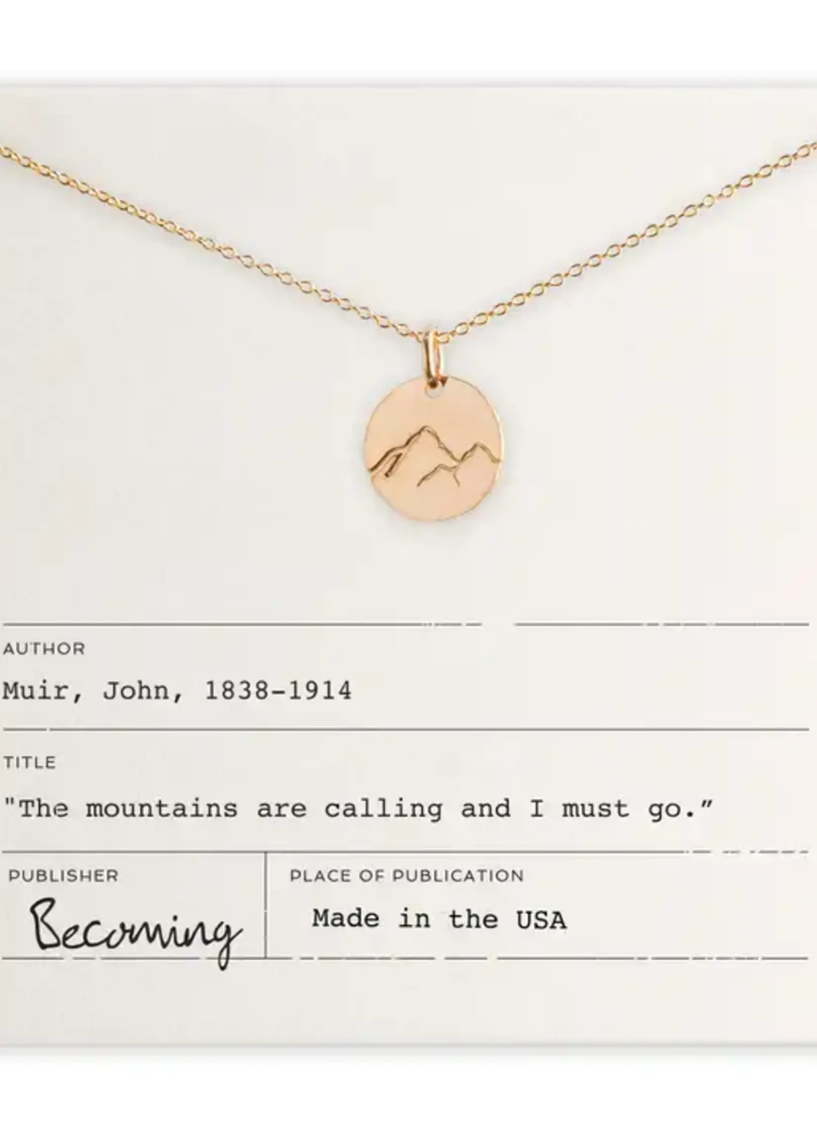 BECOMING JEWELRY Mountains are calling Necklace- 18"