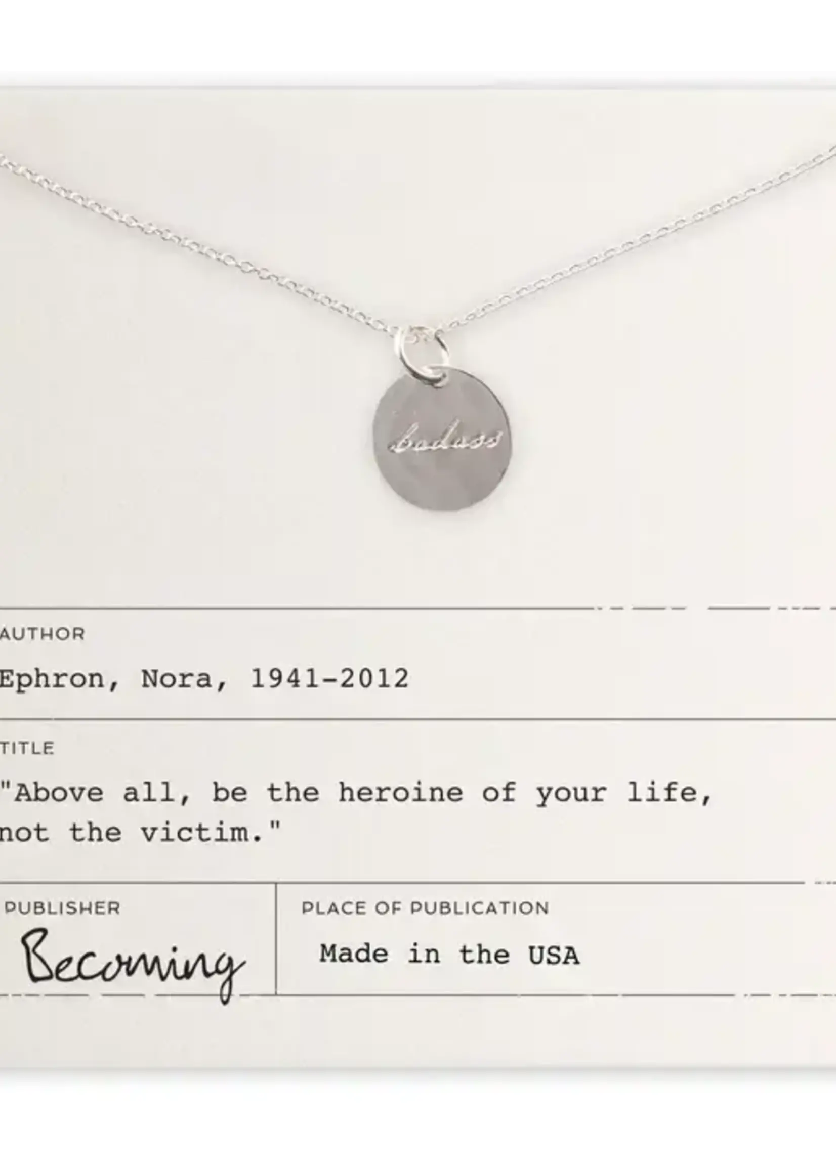 BECOMING JEWELRY Badass necklace - Sterling Silver 18"