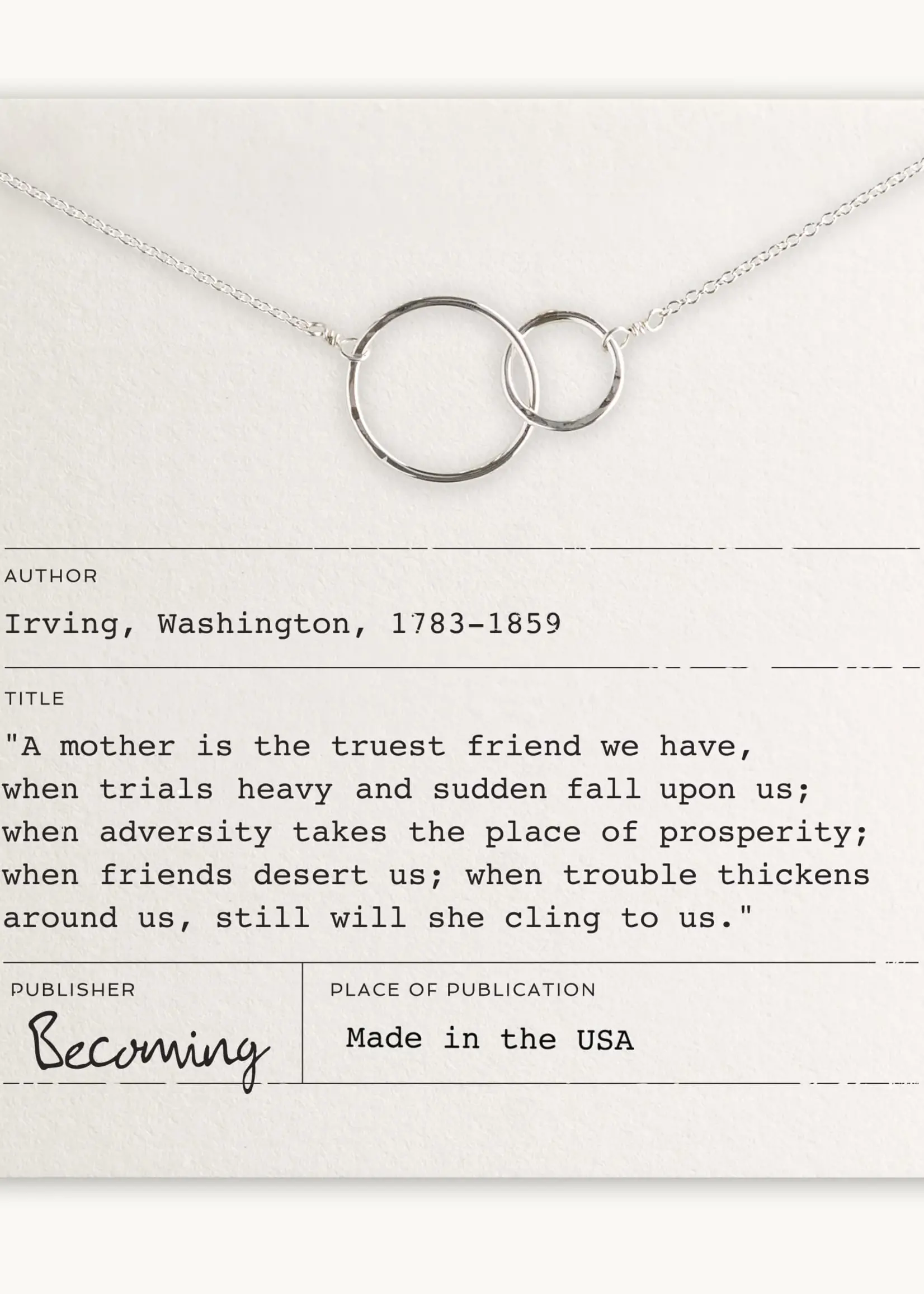 BECOMING JEWELRY Mother necklace - Sterling Silver 18"