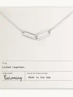 BECOMING JEWELRY Linked together necklace - Sterling Silver 18"