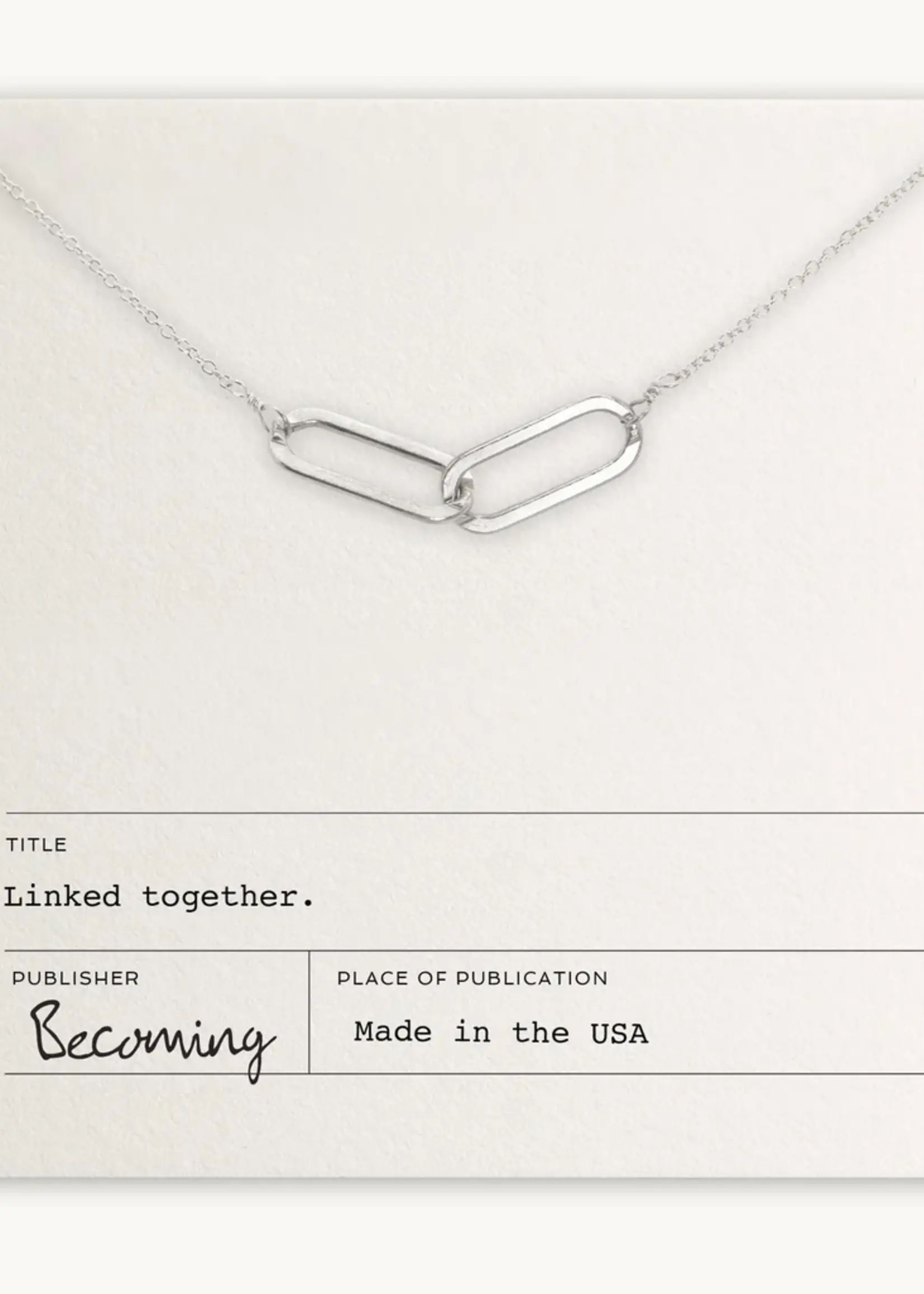 BECOMING JEWELRY Linked together necklace - Sterling Silver 18"