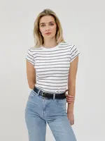 BRUNETTE  the label Ribbed Fitted Tee