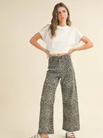 MIOU MUSE Leopard Print Denim