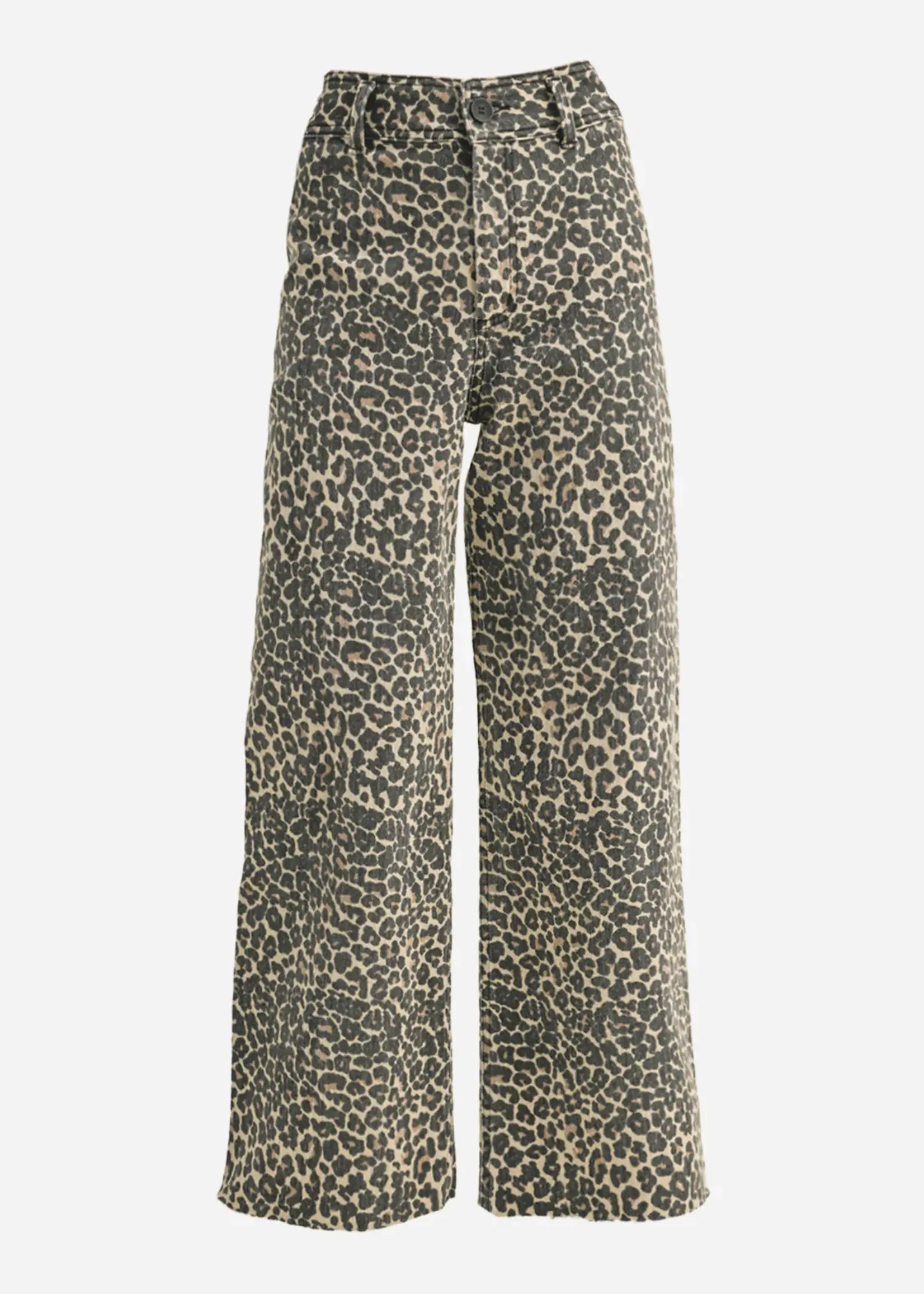 MIOU MUSE Leopard Print Denim