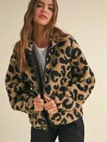 MIOU MUSE Leopard Sherpa Fleece
