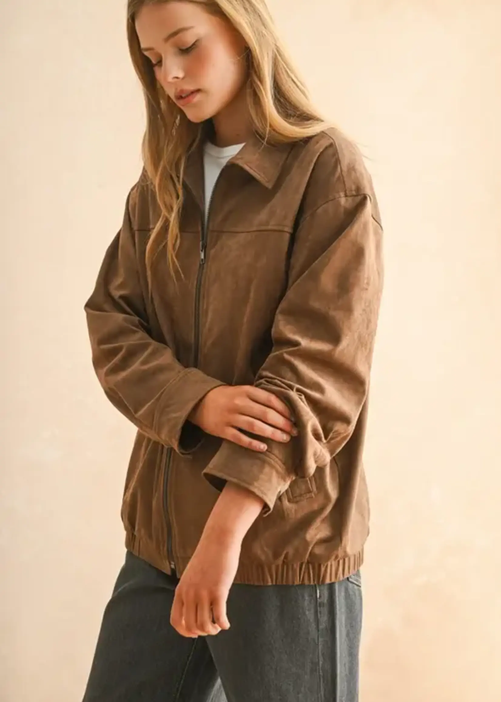 MIOU MUSE Suede Oversized Bomber