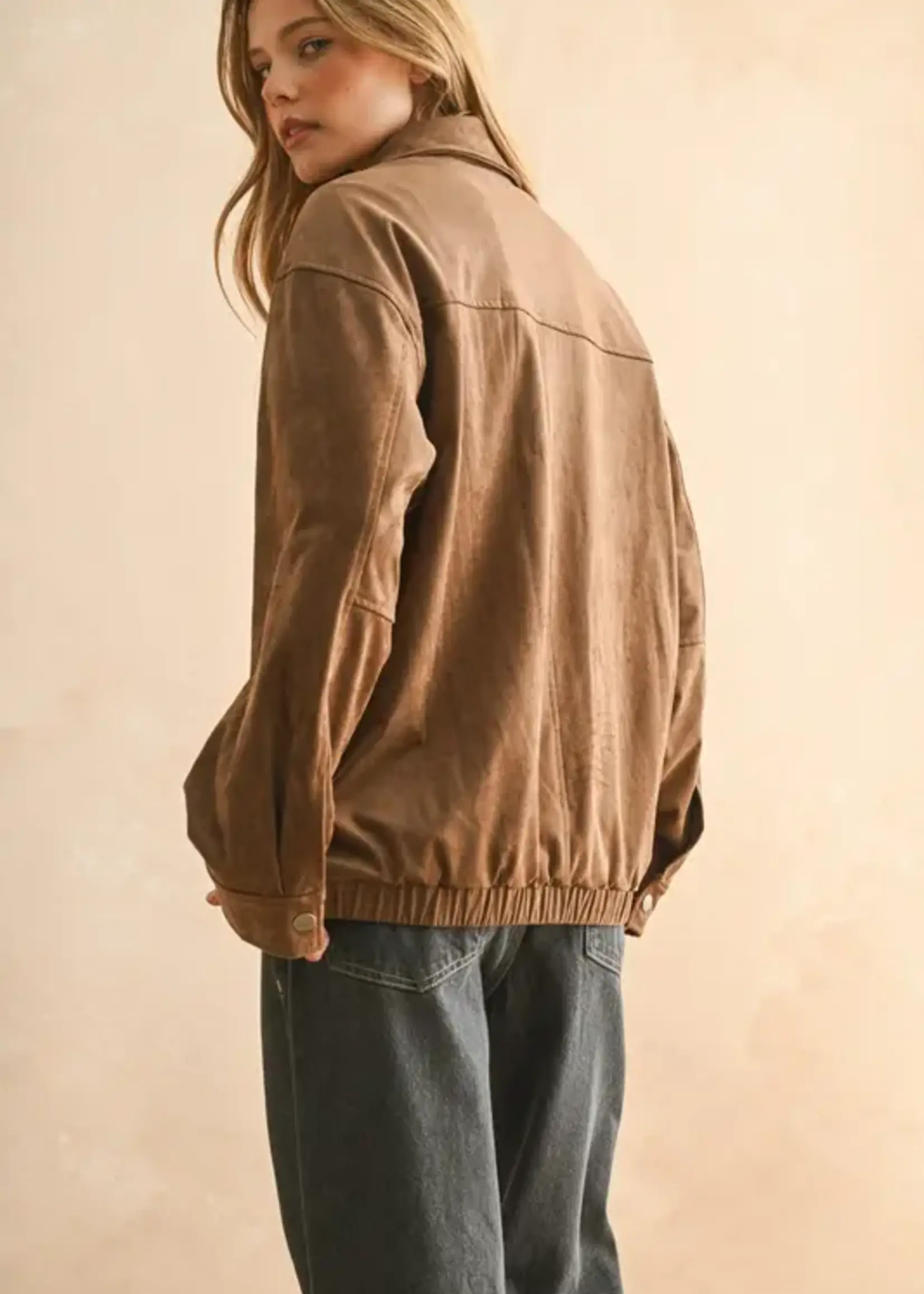 MIOU MUSE Suede Oversized Bomber
