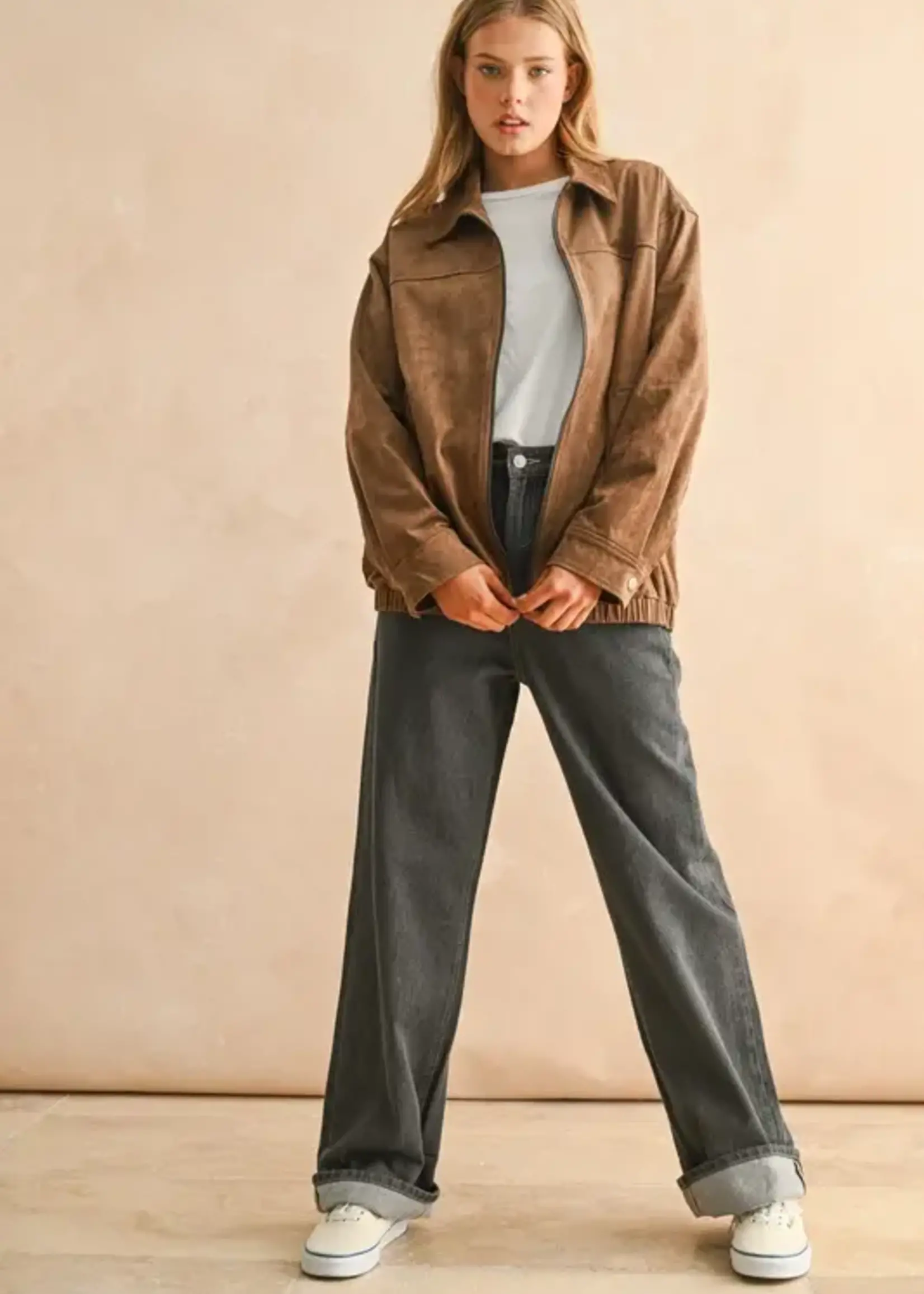 MIOU MUSE Suede Oversized Bomber