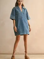 MIOU MUSE Denim Tunic Dress