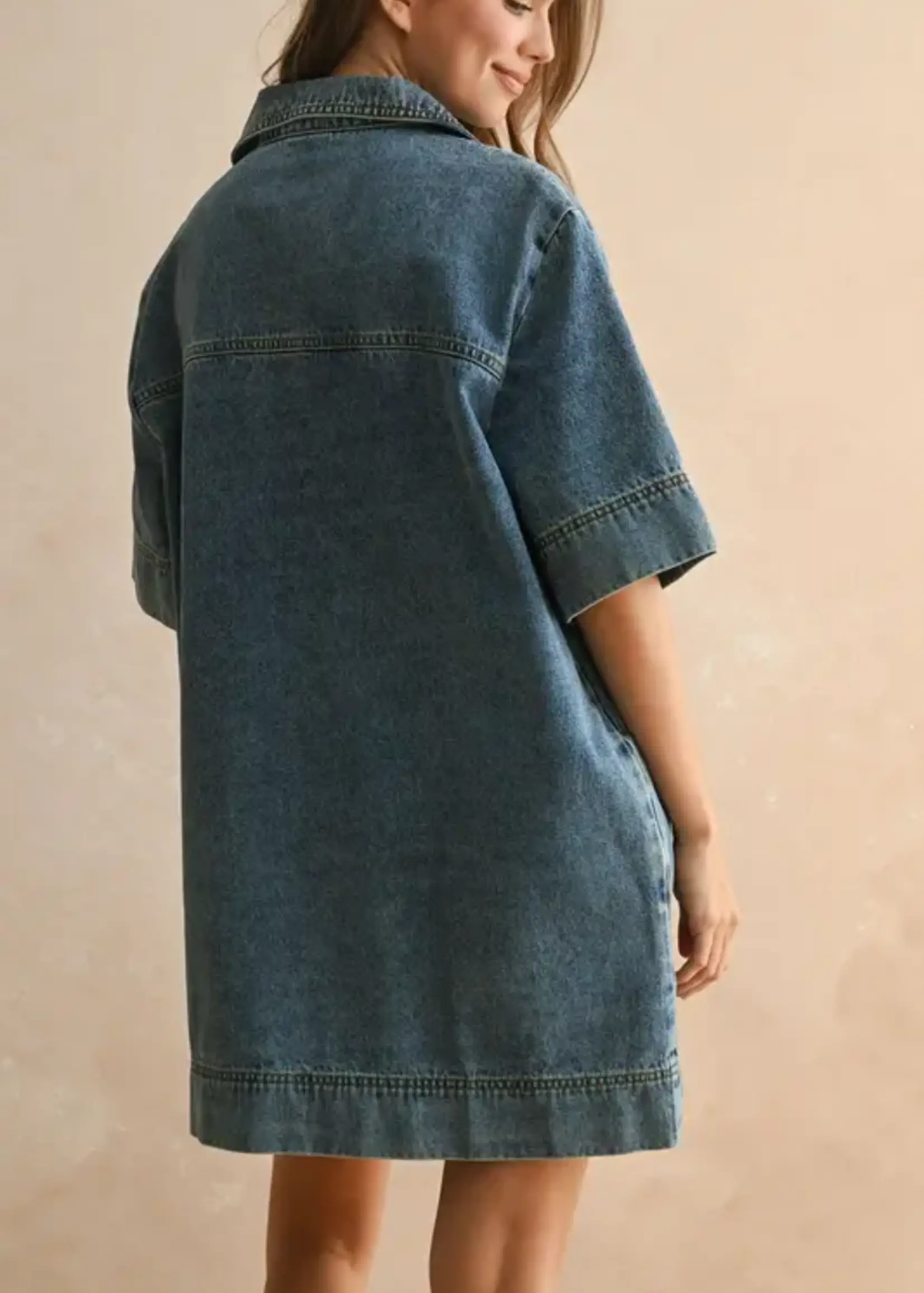 MIOU MUSE Denim Tunic Dress