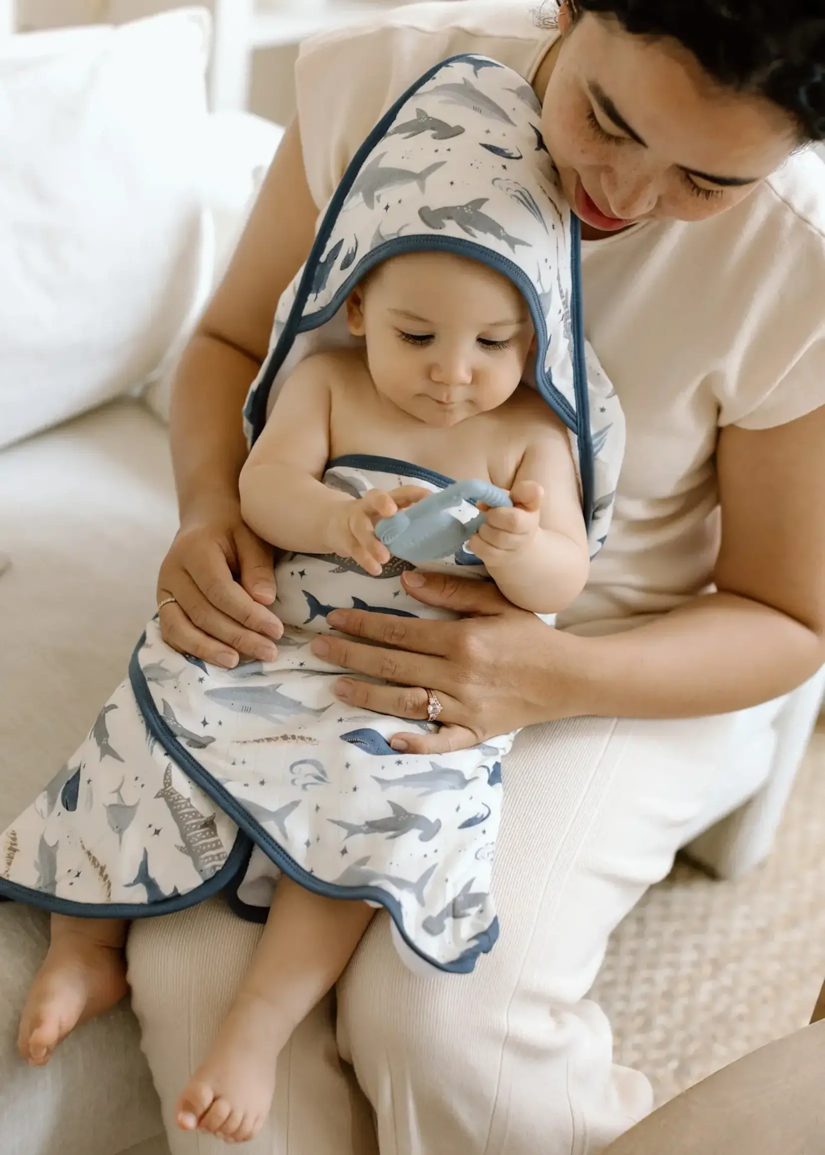 LOULOU LOLLIPOP Muslin Hooded Towel Set