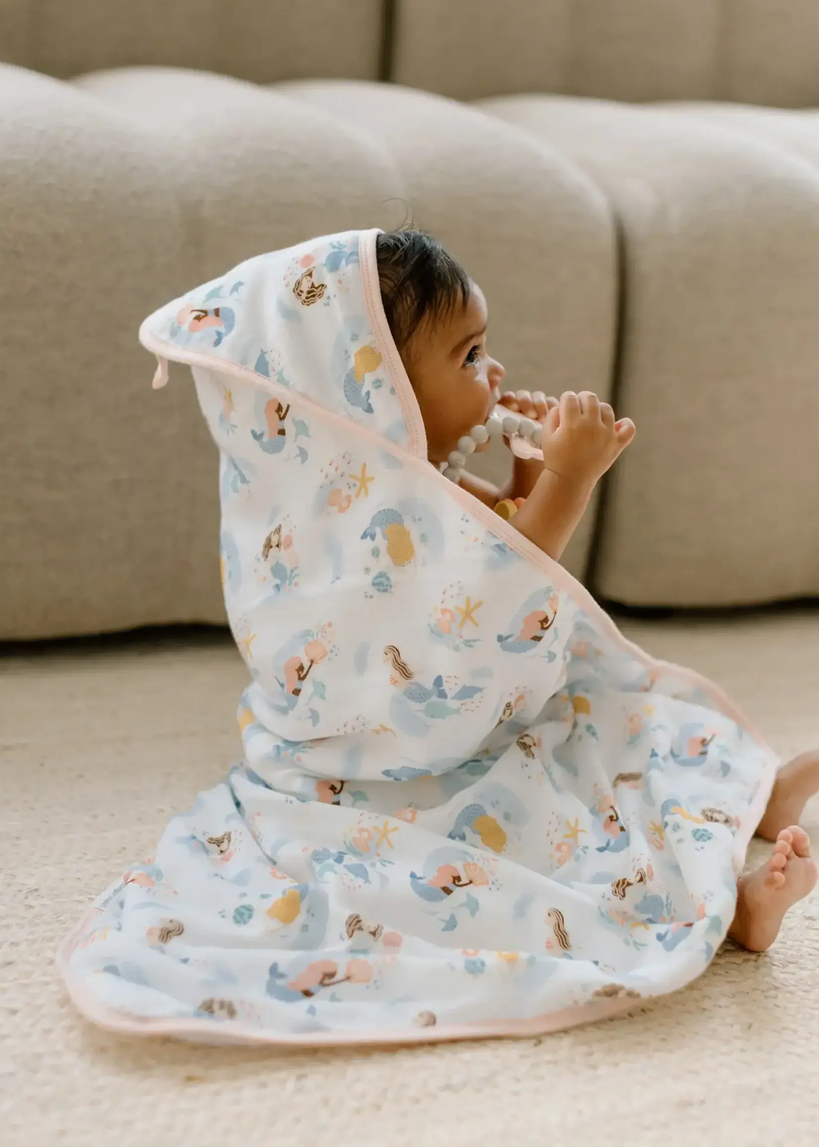 LOULOU LOLLIPOP Muslin Hooded Towel Set