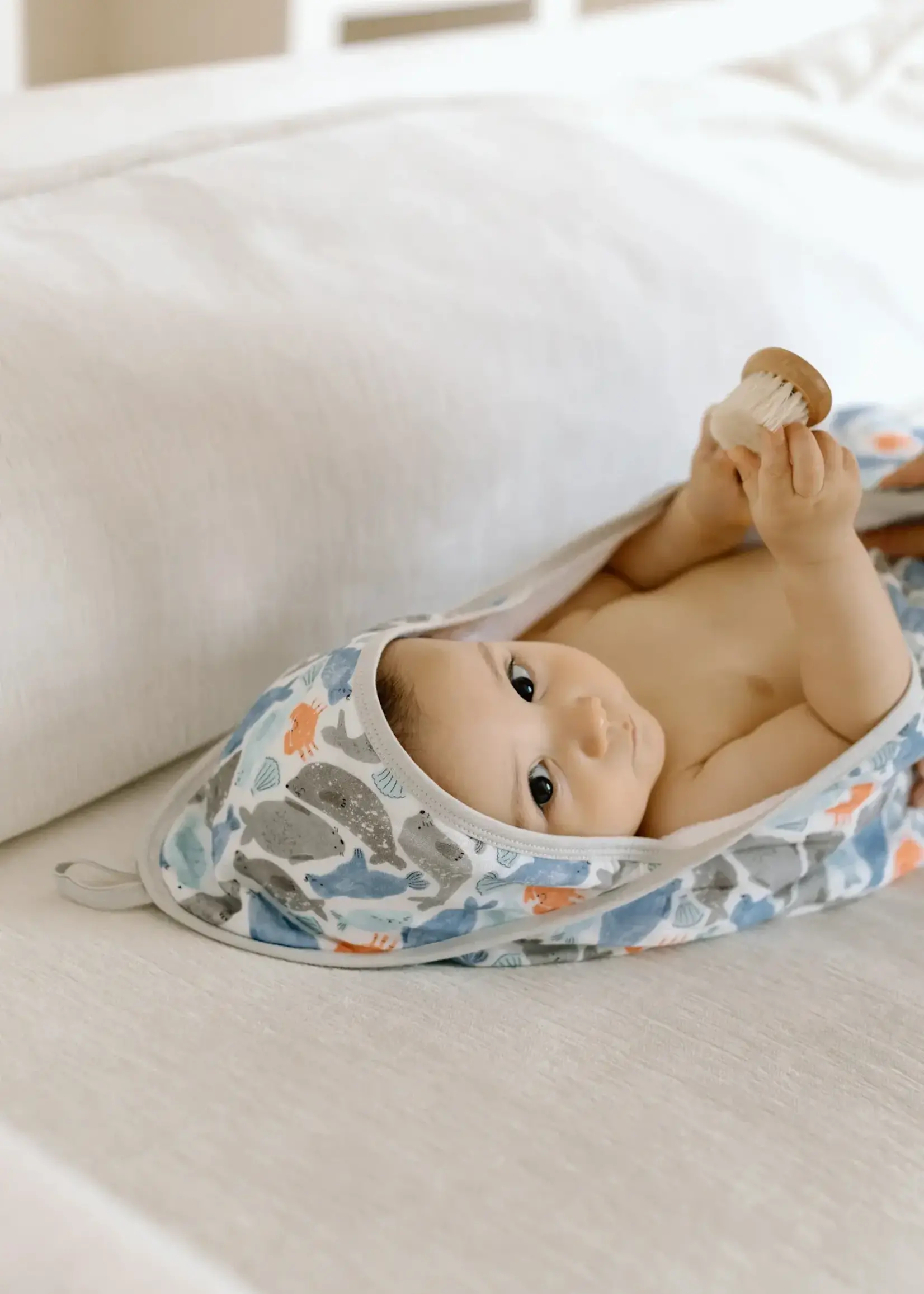 LOULOU LOLLIPOP Muslin Hooded Towel Set