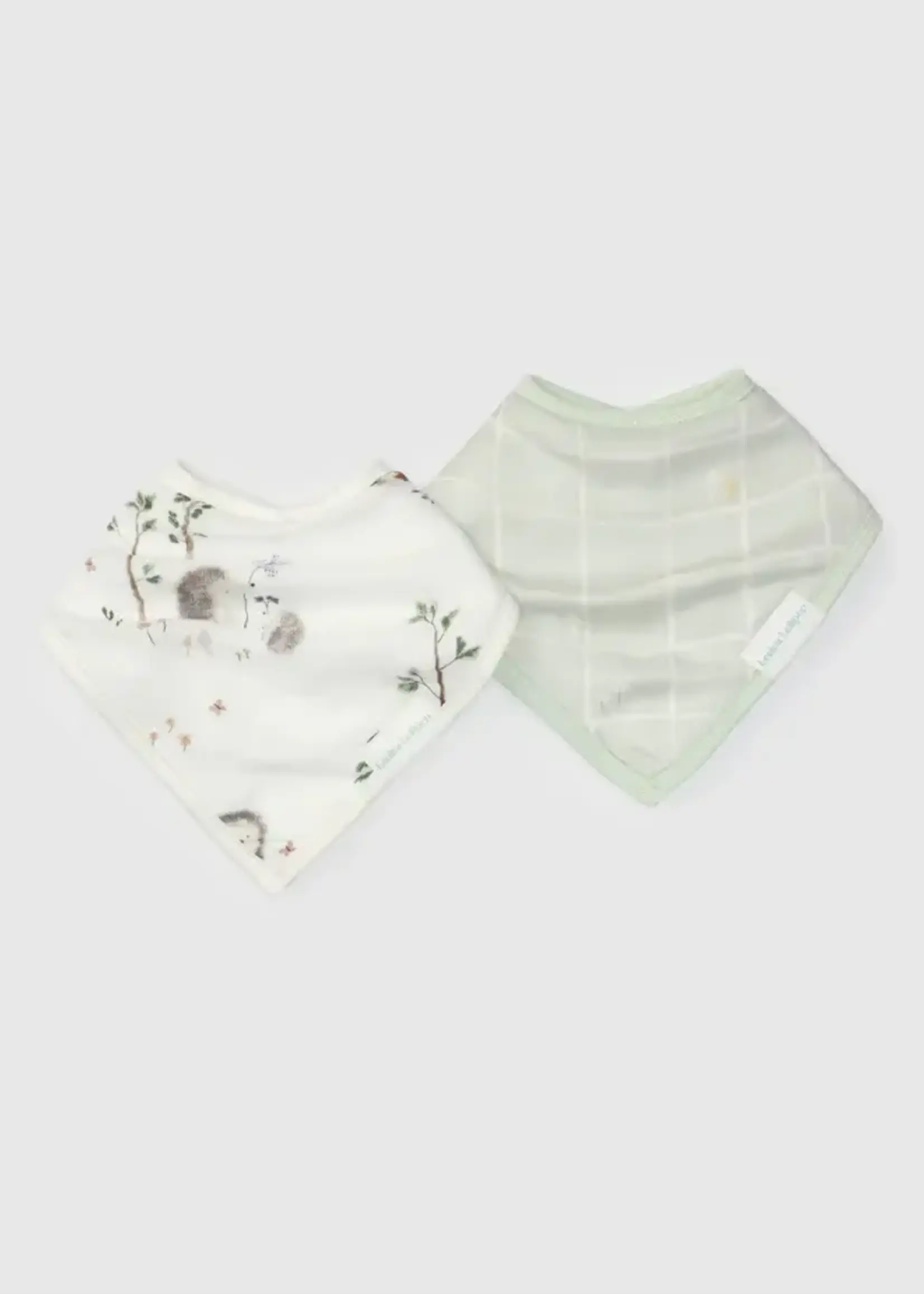 LOULOU LOLLIPOP Muslin Bandana Bib Set - Hedgehogs