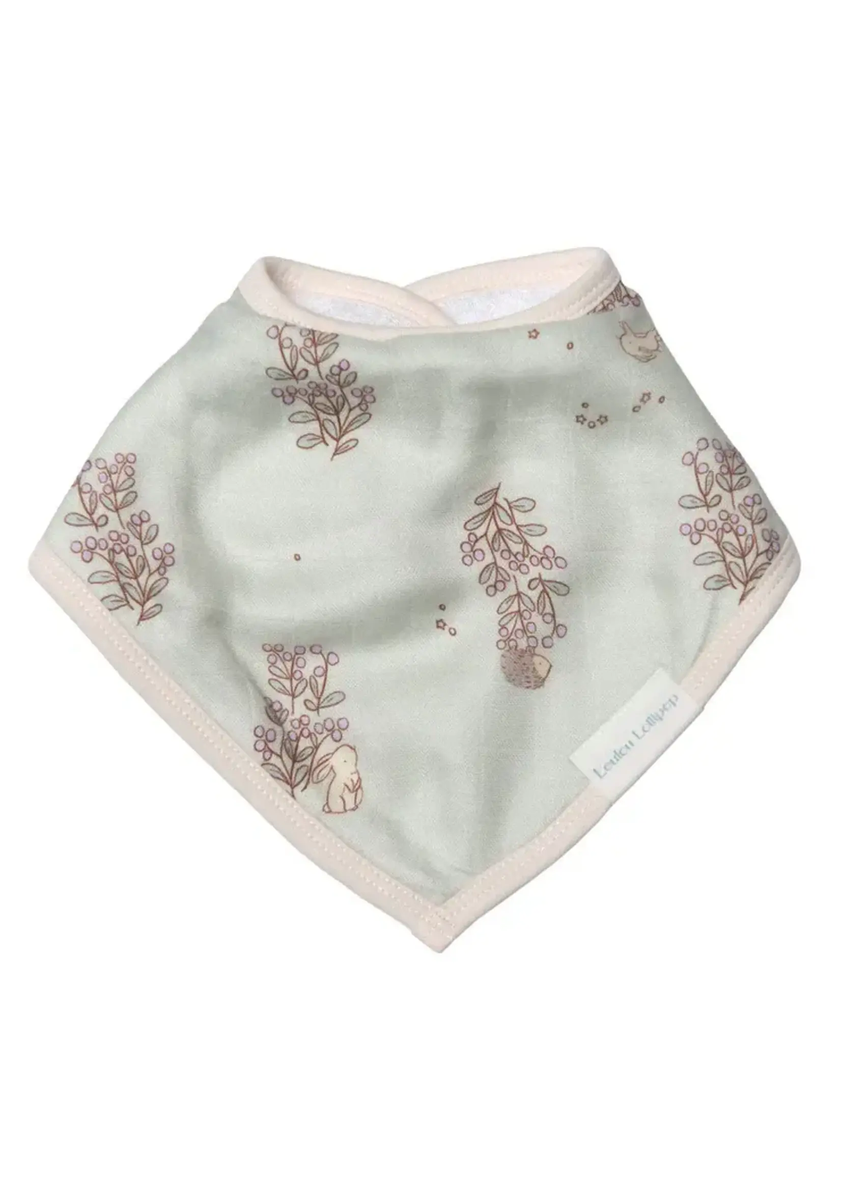 LOULOU LOLLIPOP Muslin Bandana Bib Set - Hedgehog Forrest