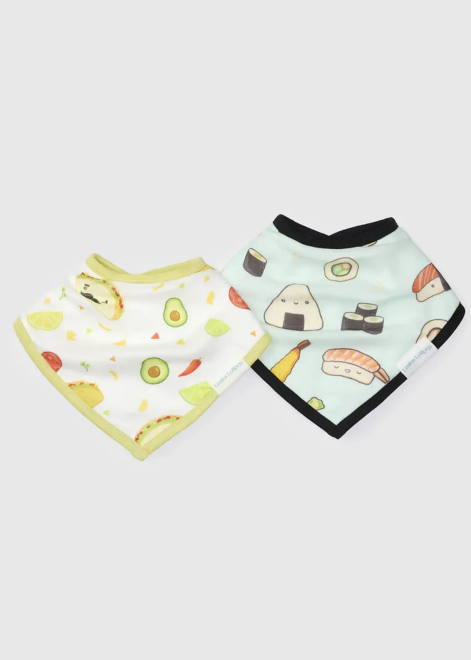 LOULOU LOLLIPOP Muslin Bandana Bib Set - Sushi Taco