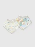 LOULOU LOLLIPOP Muslin Bandana Bib Set - Animal Puzzle