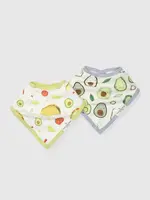 LOULOU LOLLIPOP Muslin Bandana Bib Set - Avocado