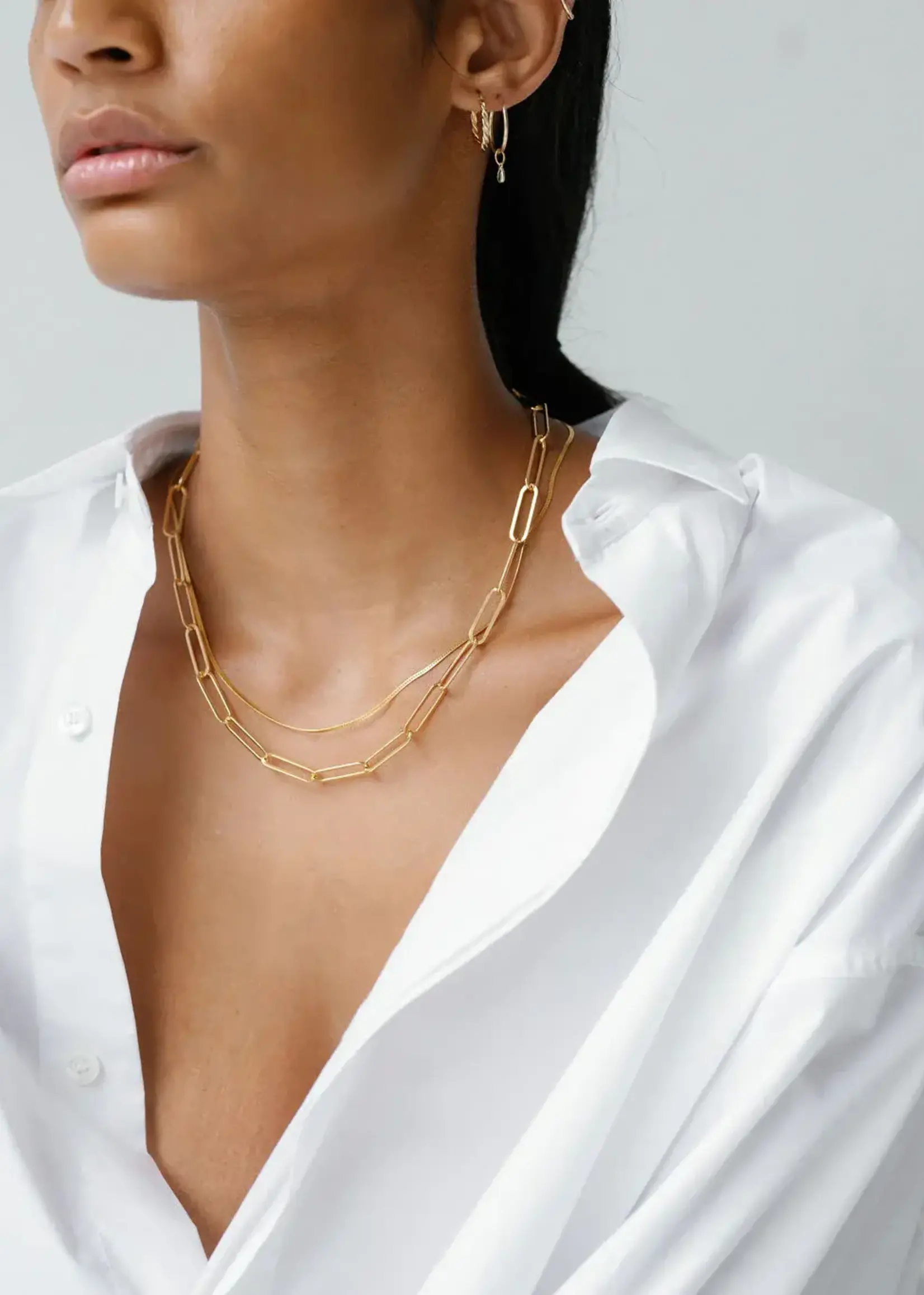 Lisbeth Fine Herringbone, 14K GOLD Filled