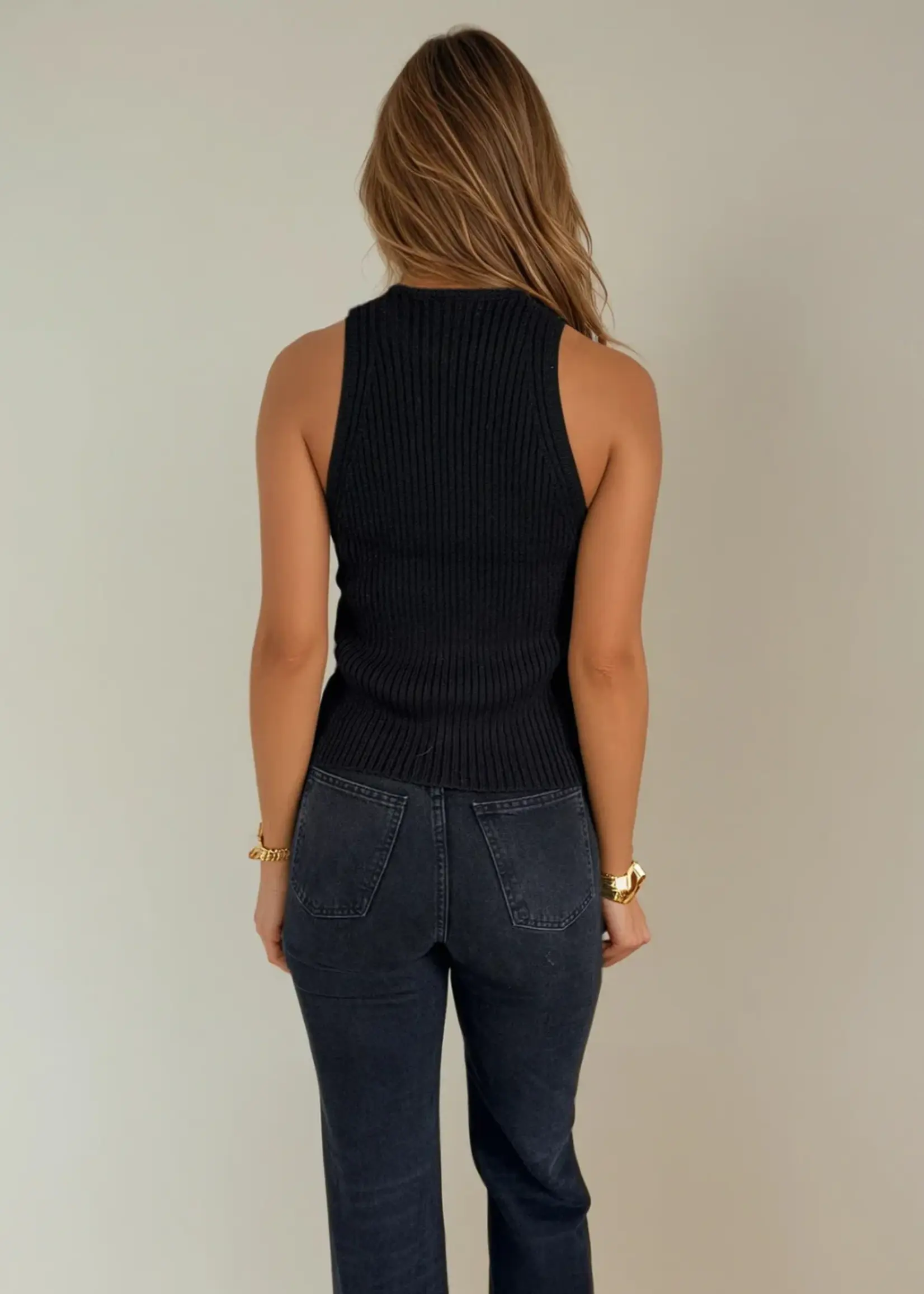 PRIV Fiona Ribbed Knit Top