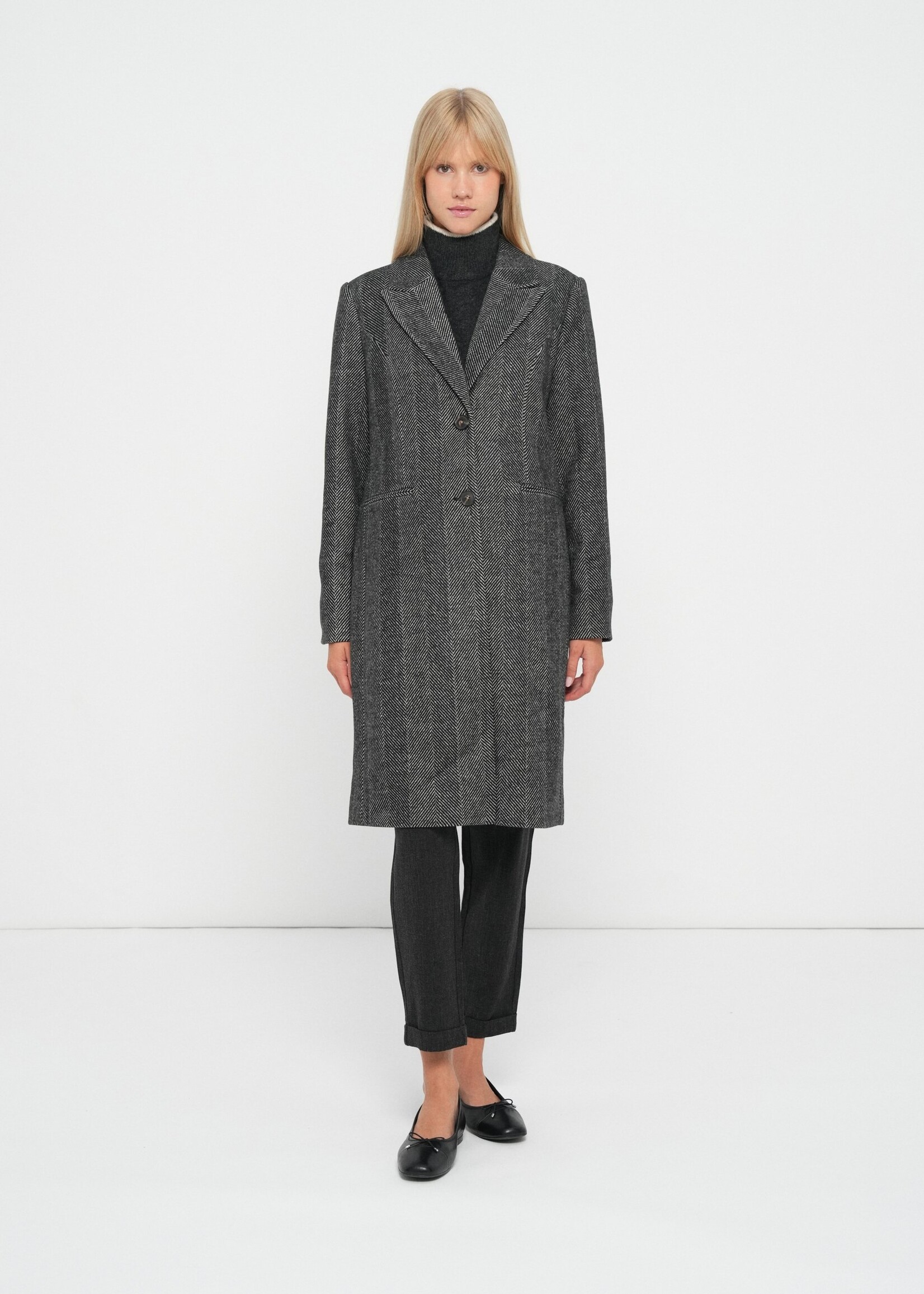 VERO MODA VMBLAZA HERRINGBONE LONG COAT
