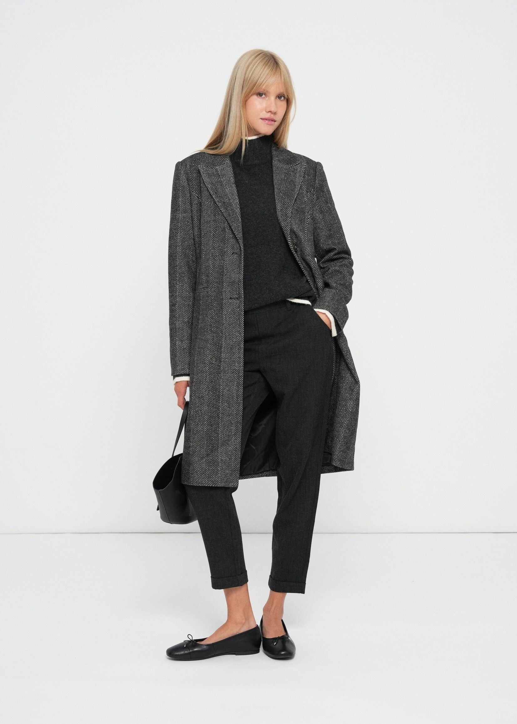 VERO MODA VMBLAZA HERRINGBONE LONG COAT