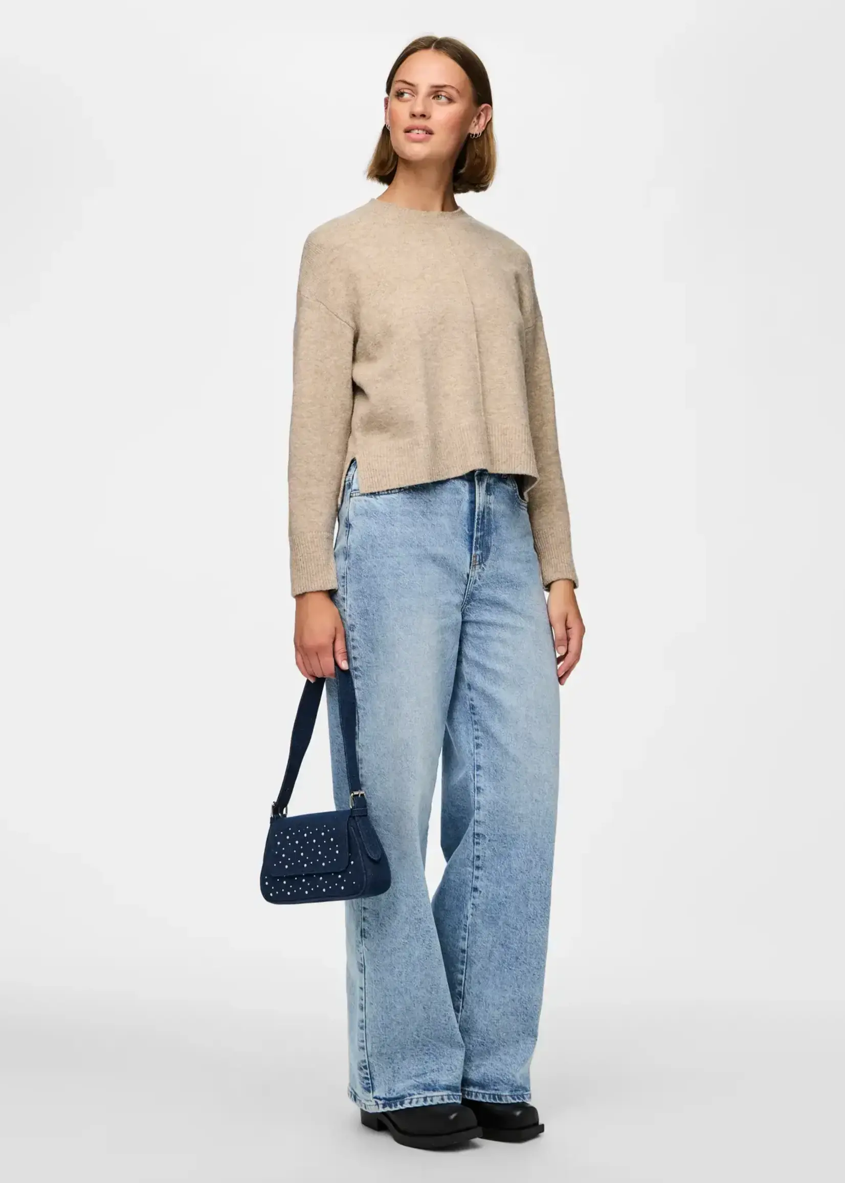 PIECES PCMALOU LS crew sweater
