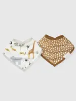 LOULOU LOLLIPOP Muslin Bandana Bib Set - Safari Jungle