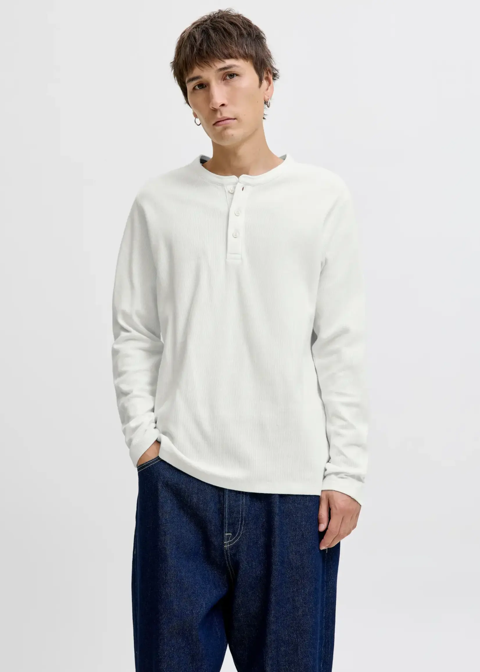 JACK & JONES JPRBLUTYRELL LS HENLEY TEE