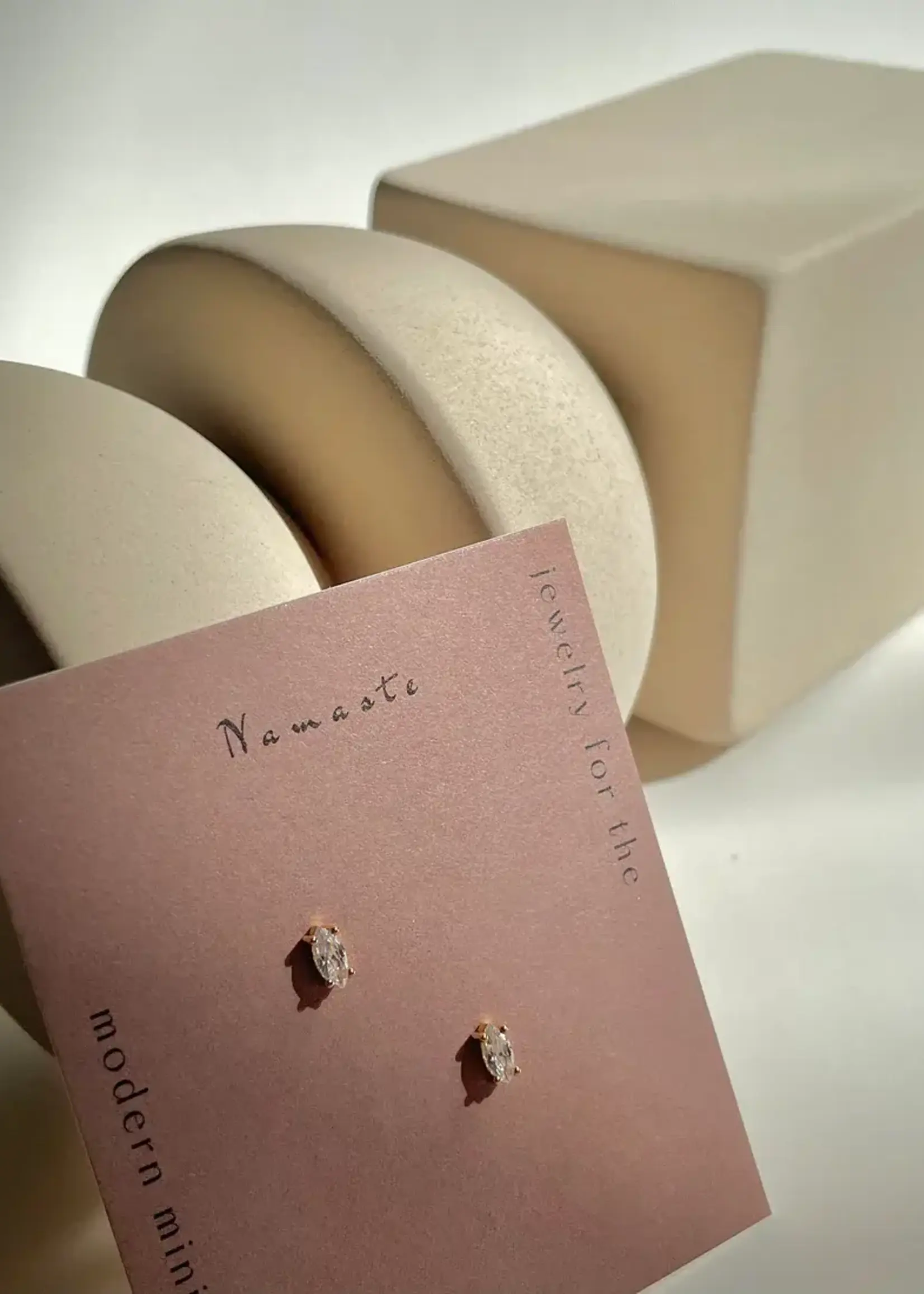NAMASTE JEWELRY Marquise Mini Studs
