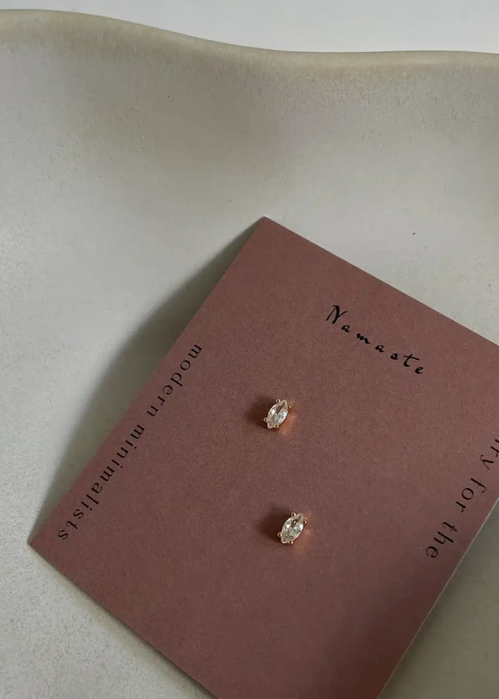 NAMASTE JEWELRY Marquise Mini Studs