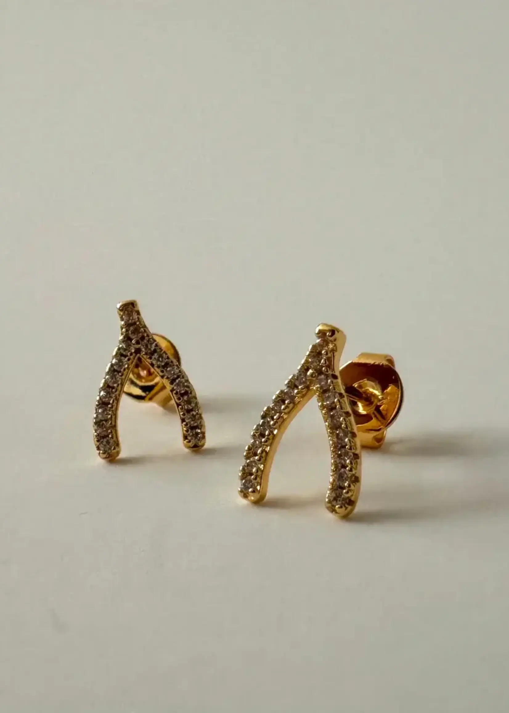 NAMASTE JEWELRY Wishbone Studs