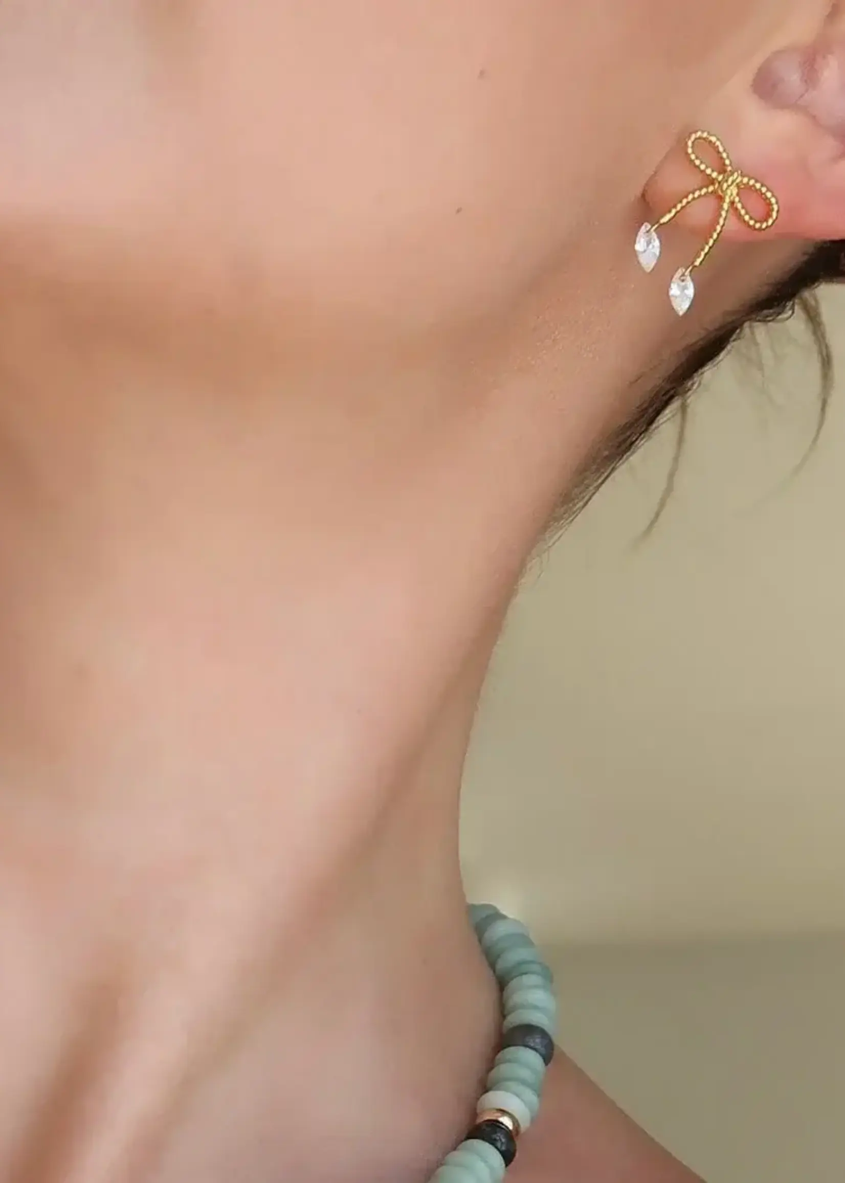 NAMASTE JEWELRY Rope Bow Studs