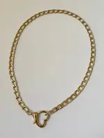 NAMASTE JEWELRY Saiba Heart Clasp Necklace