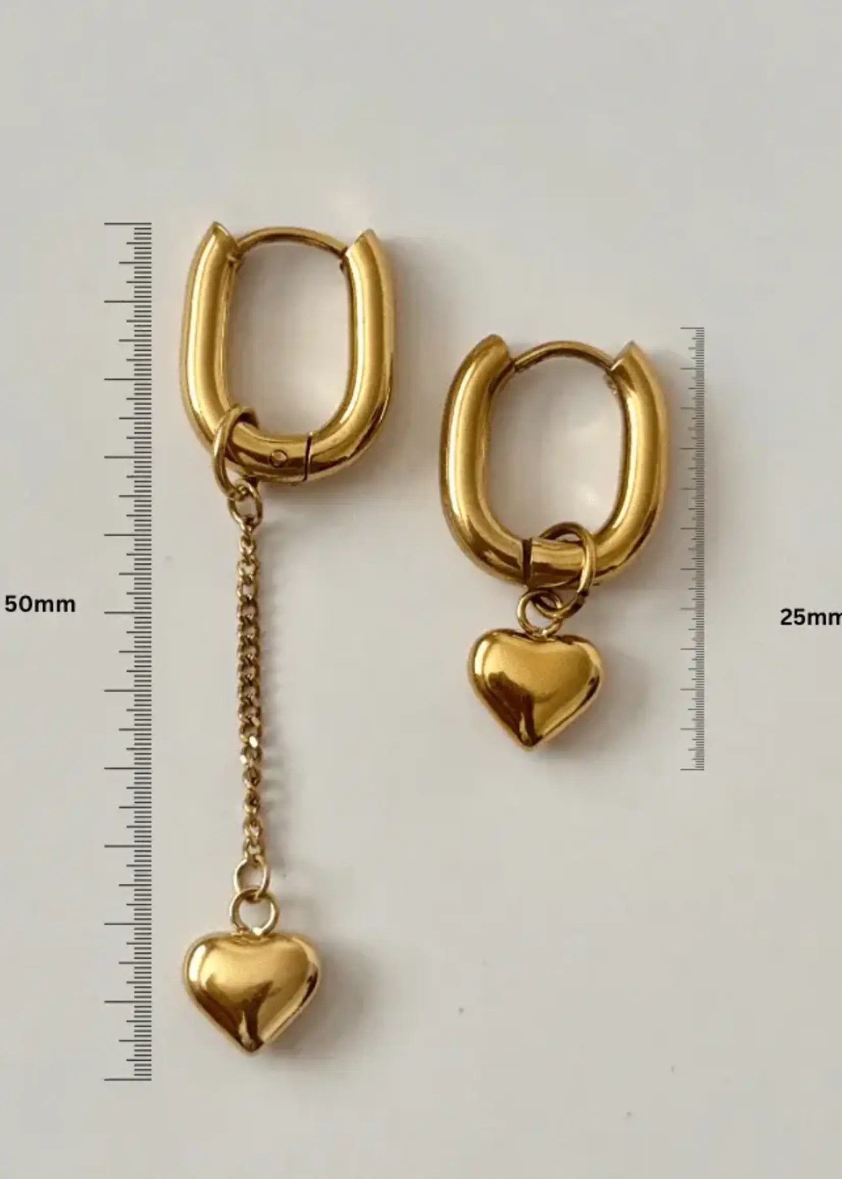 NAMASTE JEWELRY Sani Heart Hoops