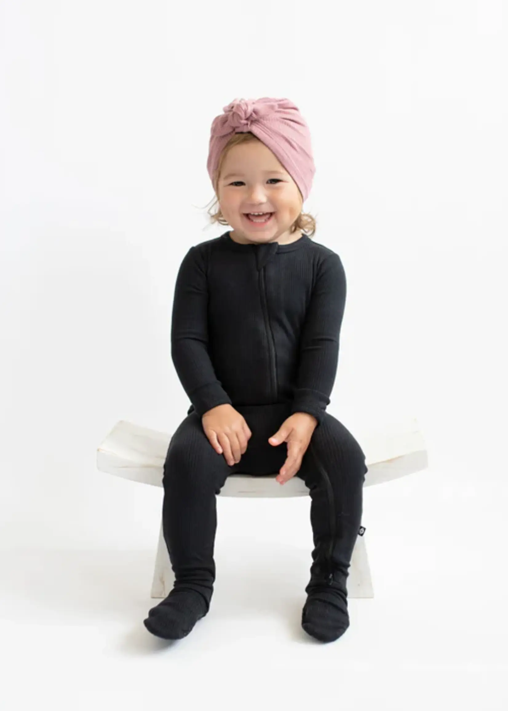 KYTE BABY Ribbed Zipper Romper