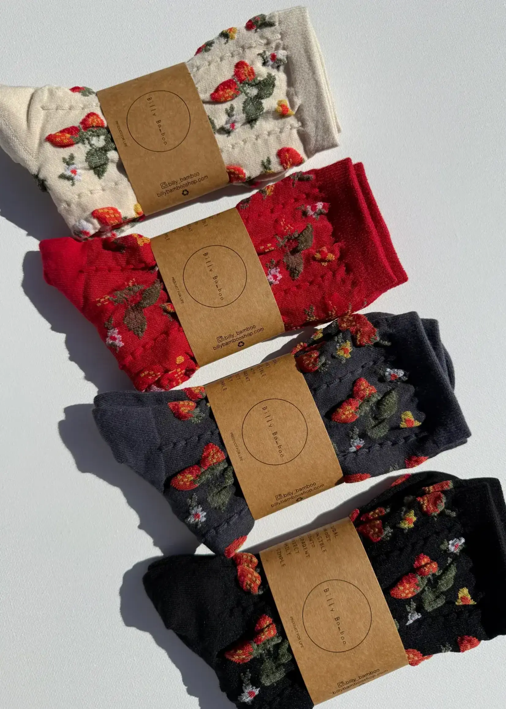 Billy Bamboo STRAWBERRIES SOCKS
