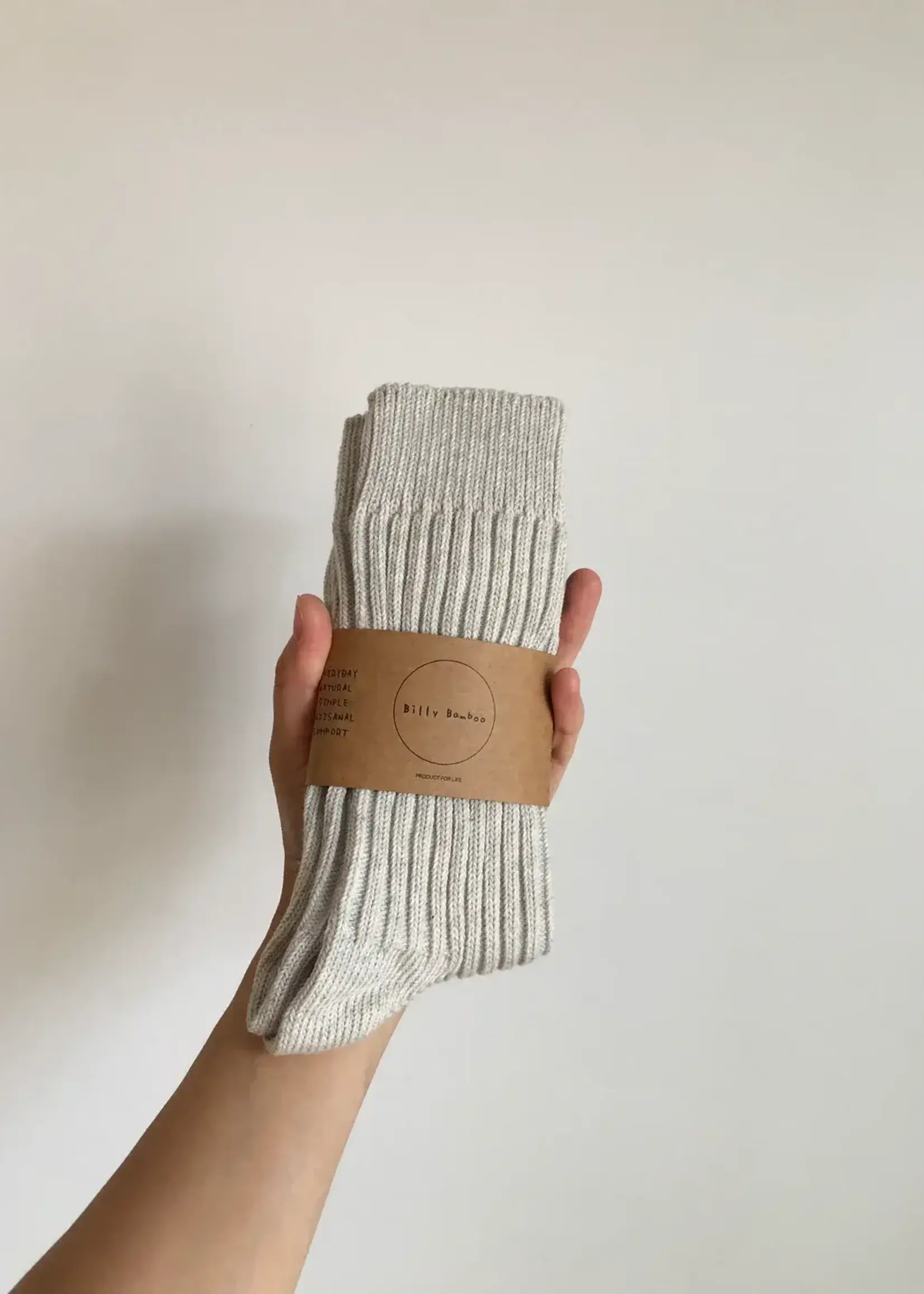 Billy Bamboo RIBBED COTTON HIGH SOCKS