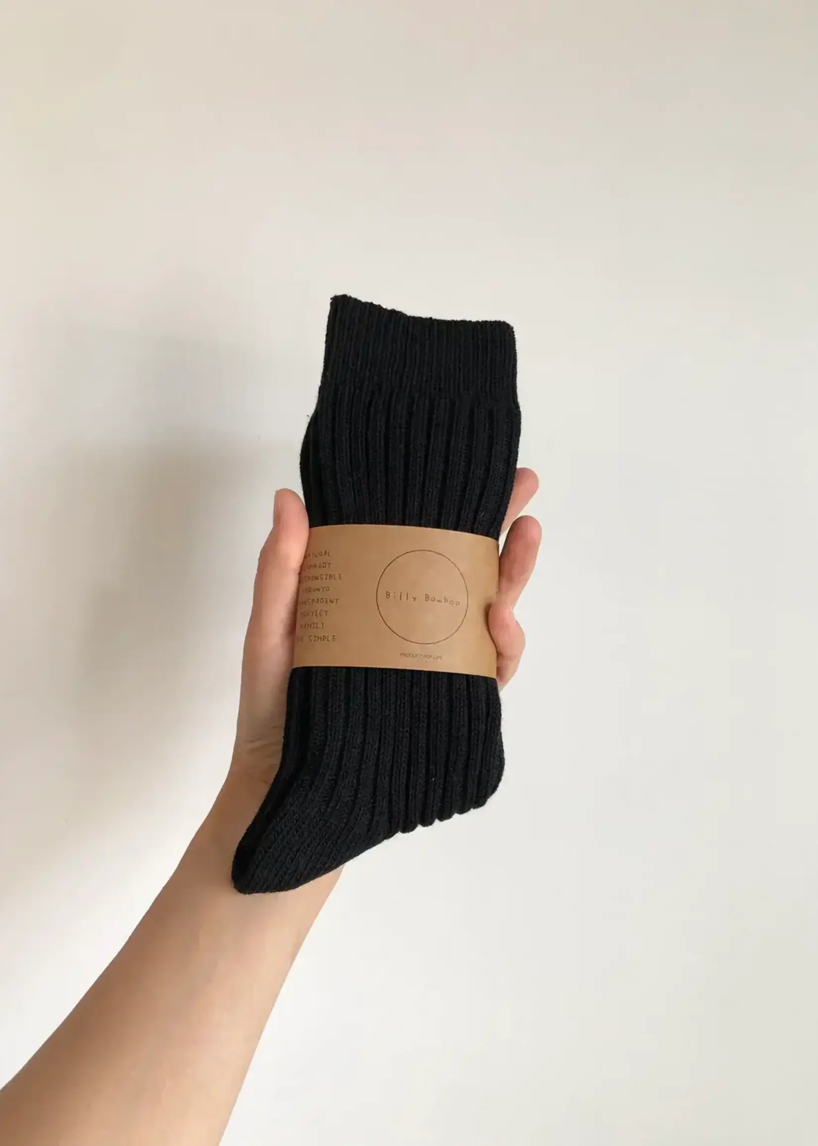 Billy Bamboo RIBBED COTTON HIGH SOCKS