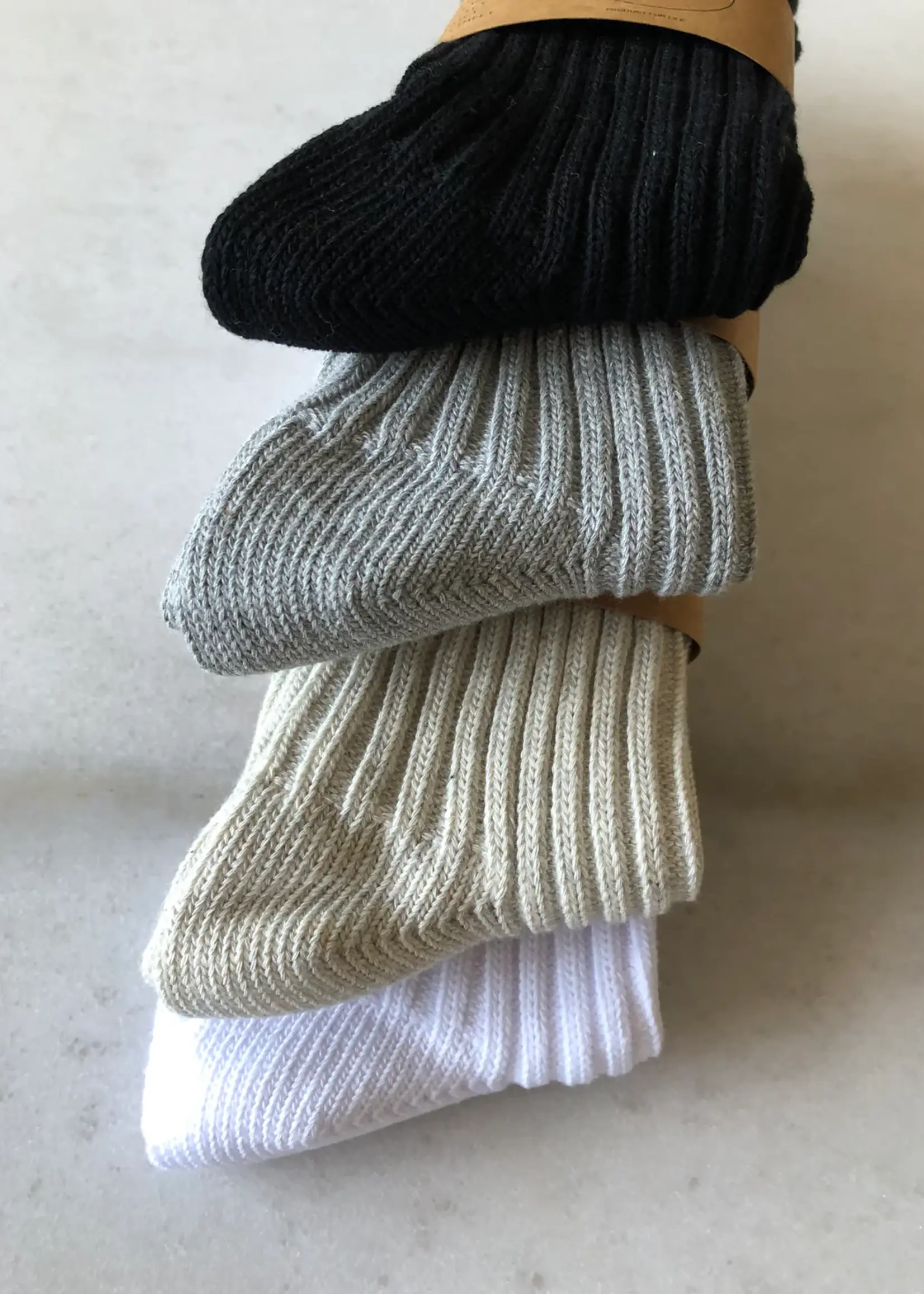 Billy Bamboo RIBBED COTTON HIGH SOCKS