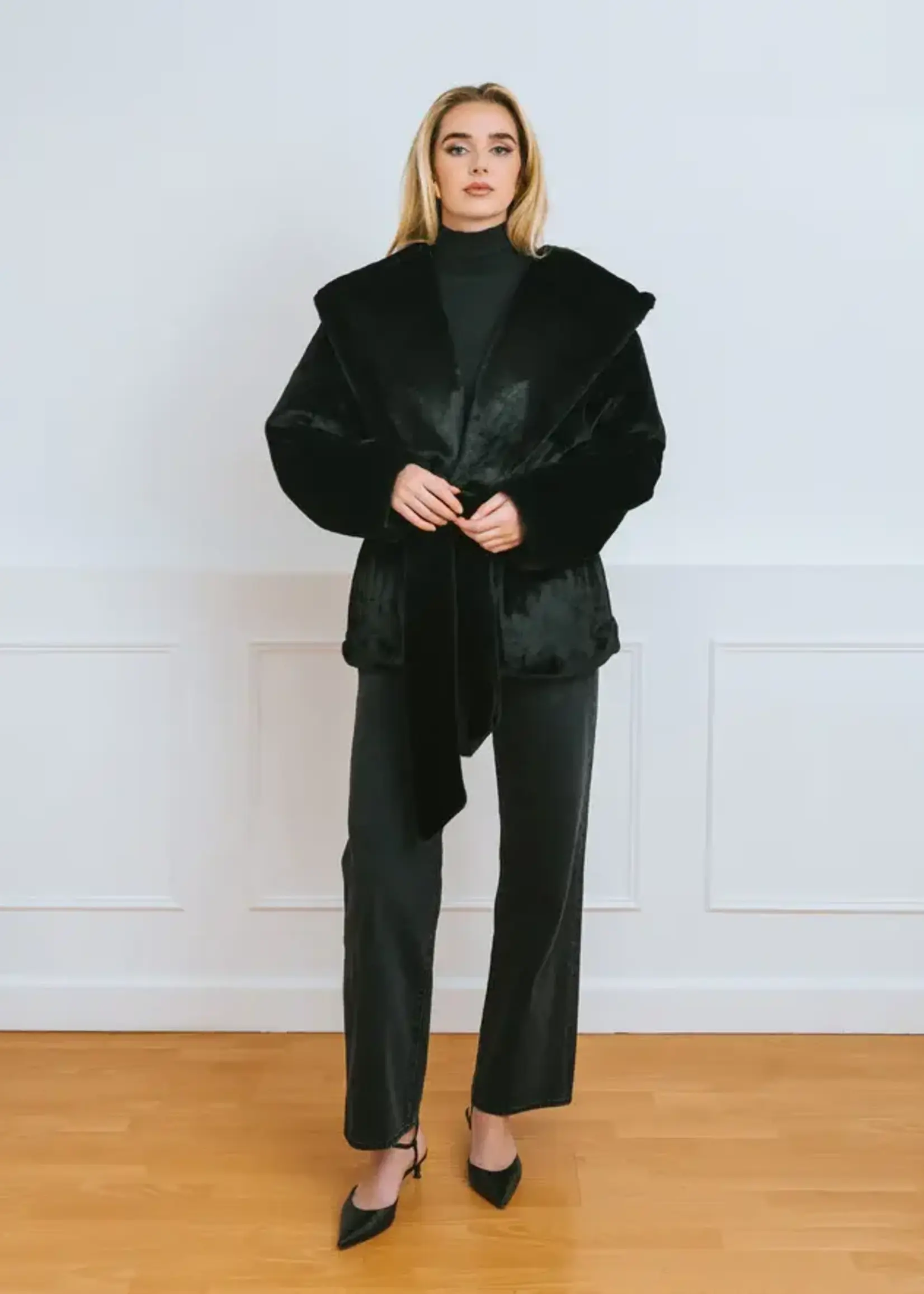 BRUNETTE  the label Diane Faux Fur Jacket