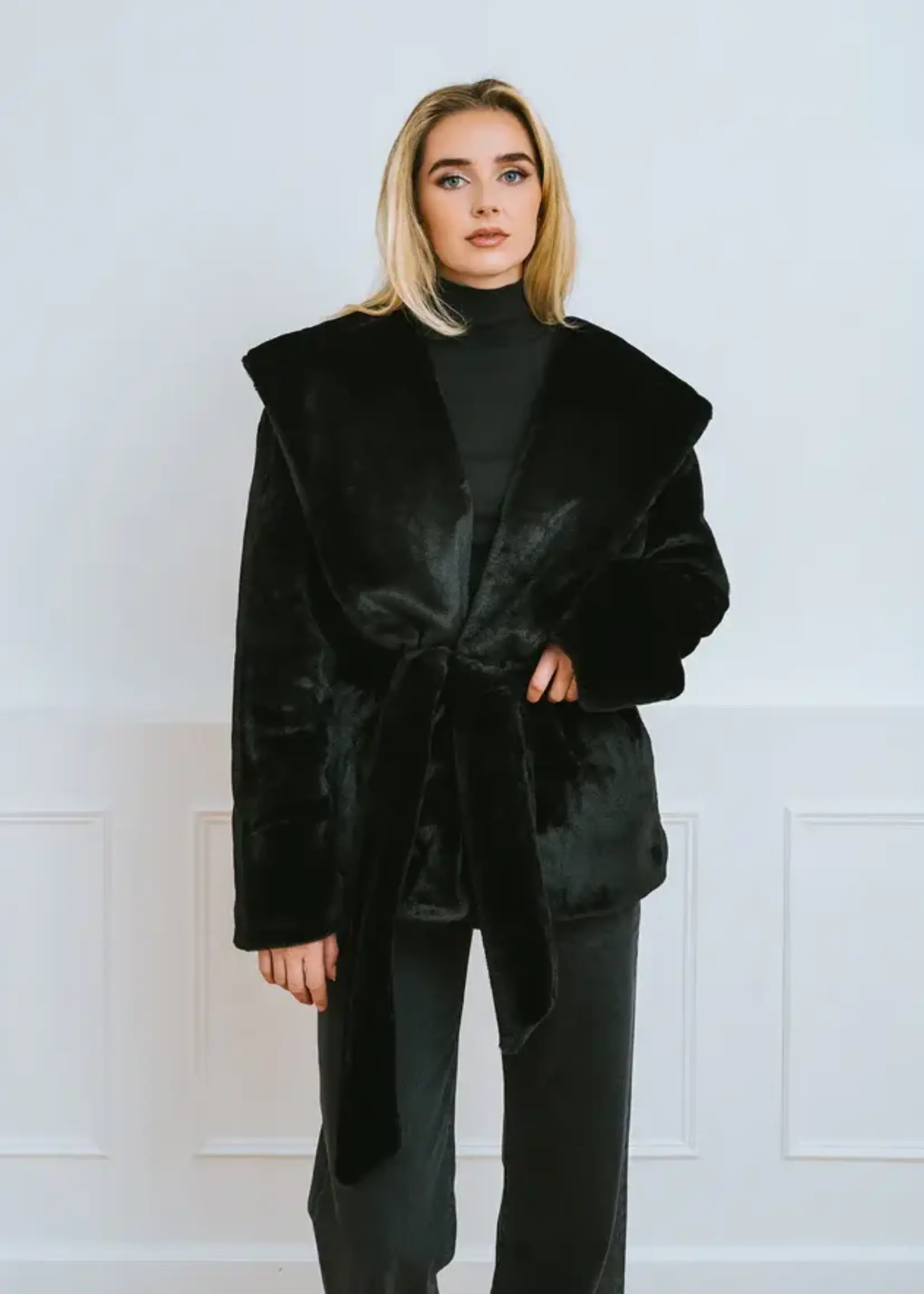 BRUNETTE  the label Diane Faux Fur Jacket