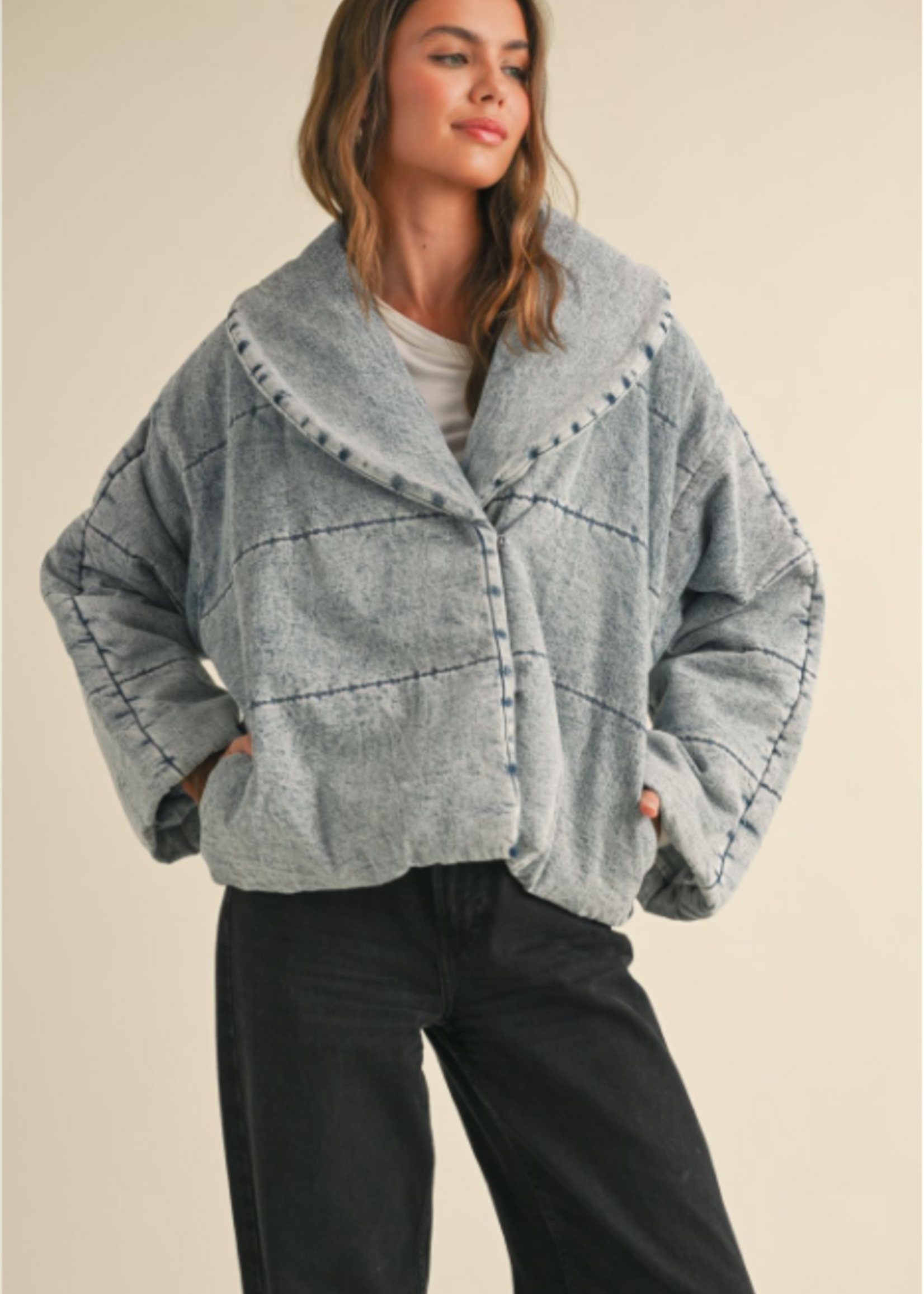MIOU MUSE Denim Puffer